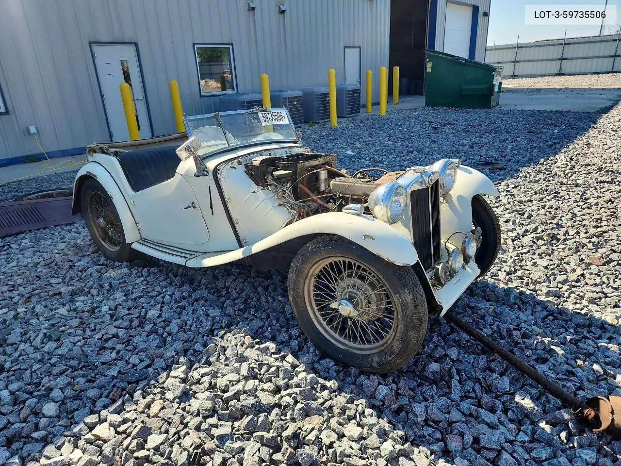 1945 Mg Tc Roadster VIN: LOT-3-59735506 Lot: 59735506