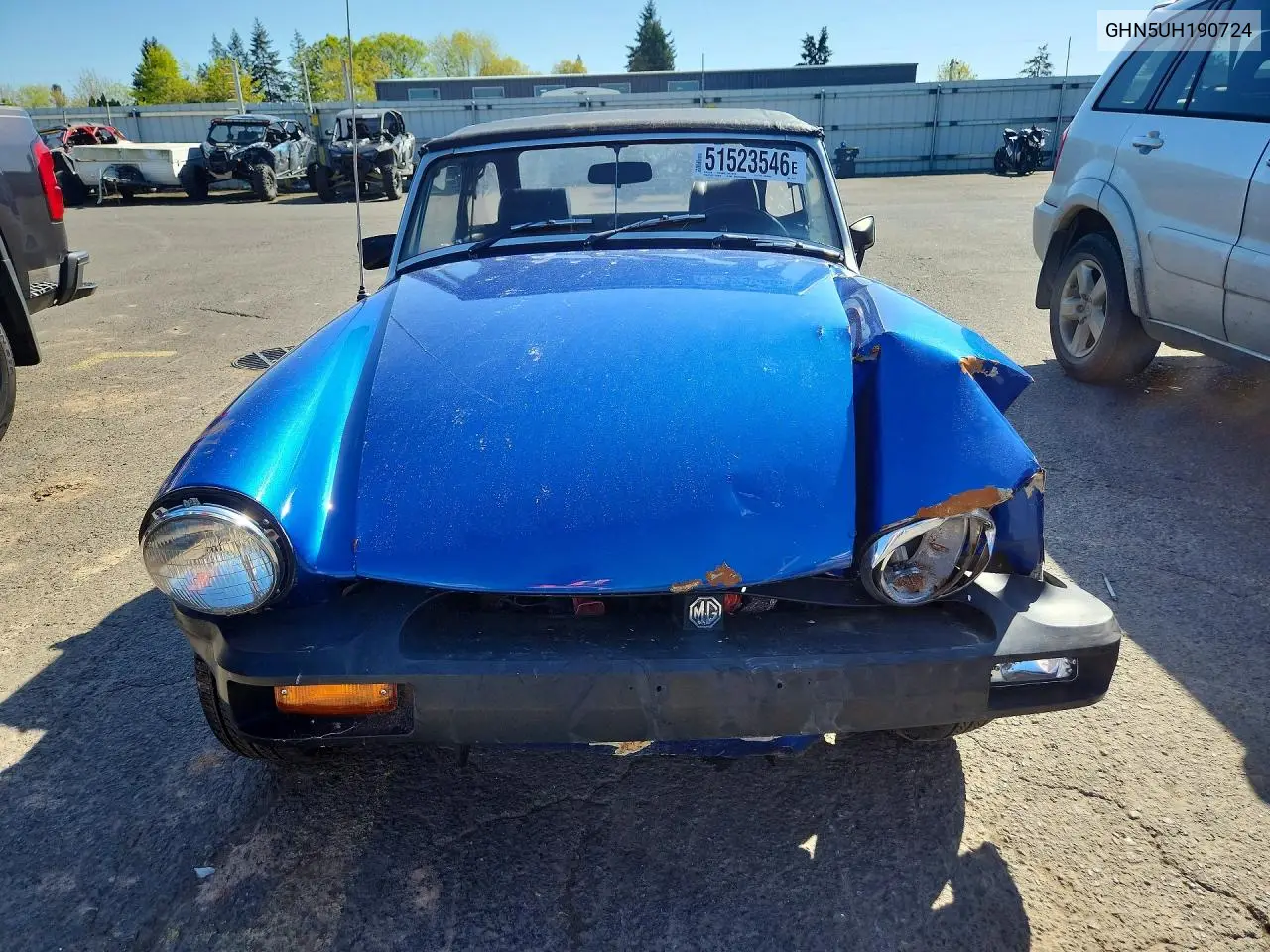 1977 Mg Midget VIN: GHN5UH190724 Lot: 51523546