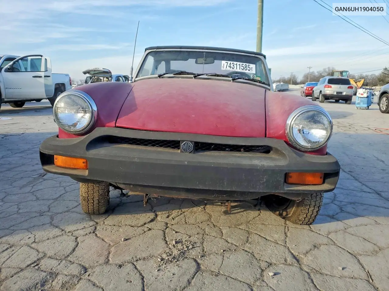 1976 Mg Midget VIN: GAN6UH190405G Lot: 74311585