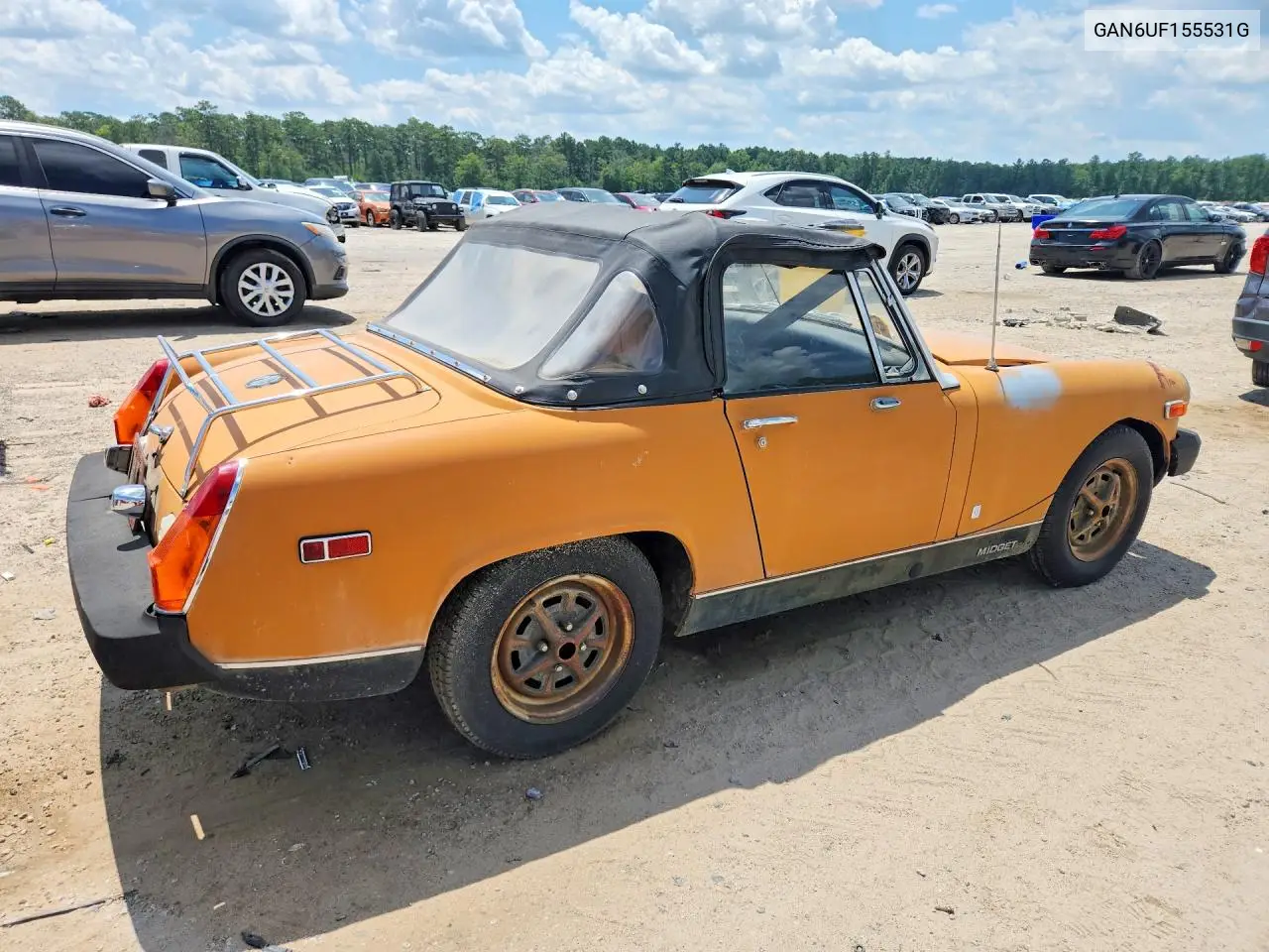 1975 Mg Midget VIN: GAN6UF155531 Lot: 60397576