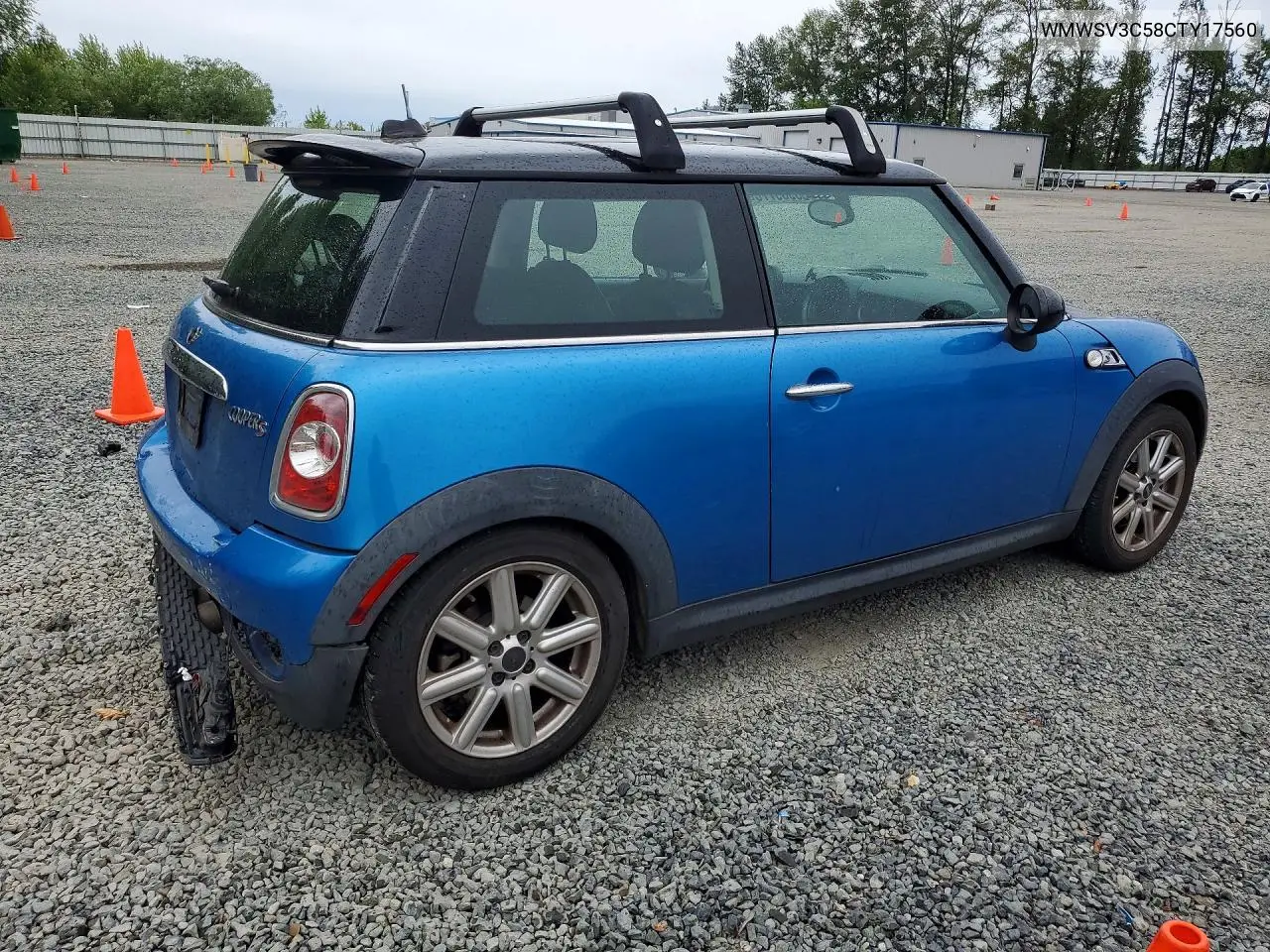 2012 Mini Cooper S VIN: WMWSV3C58CTY17560 Lot: 58939776