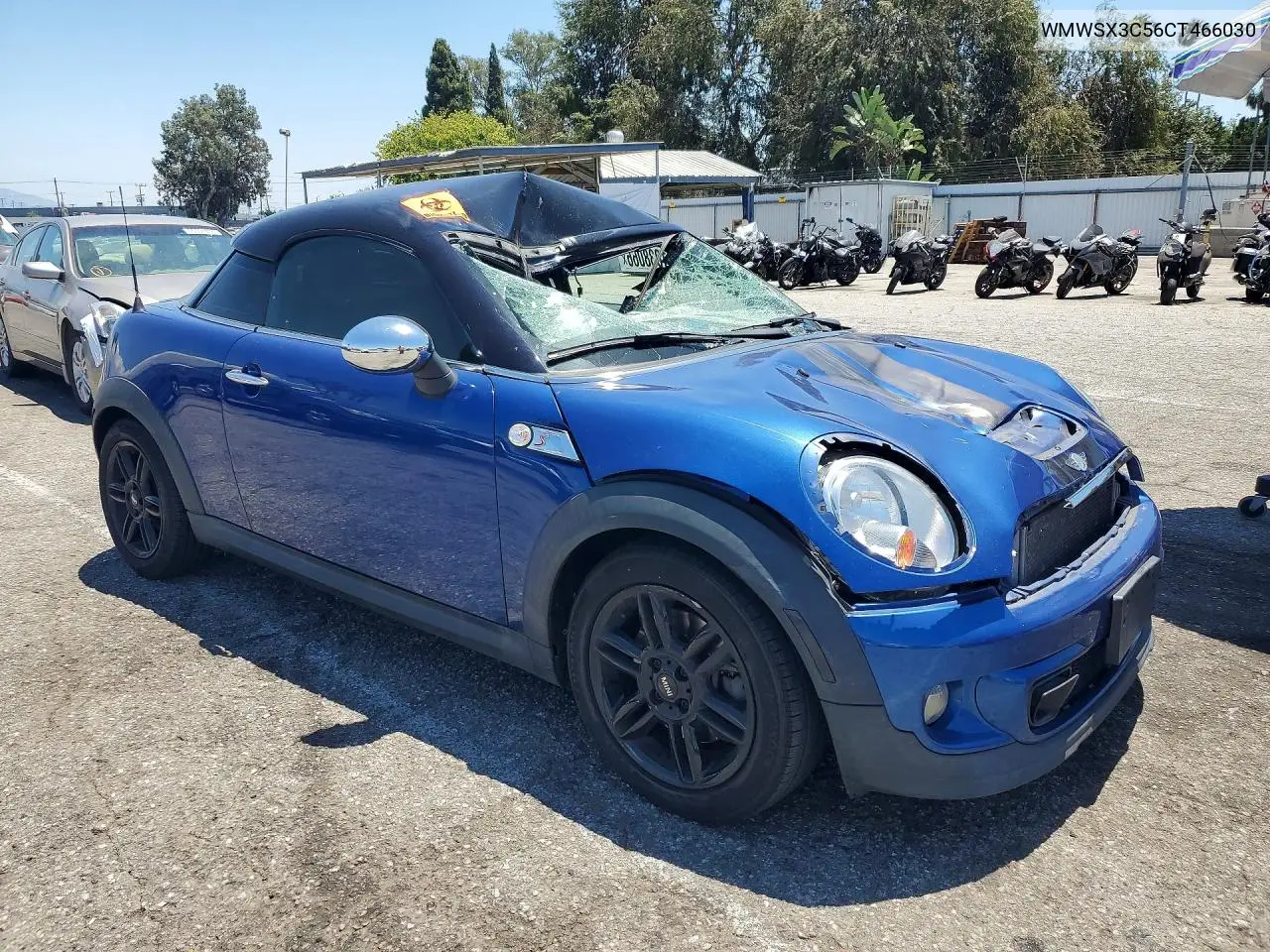 2012 Mini Cooper Coupe S VIN: WMWSX3C56CT466030 Lot: 61038066