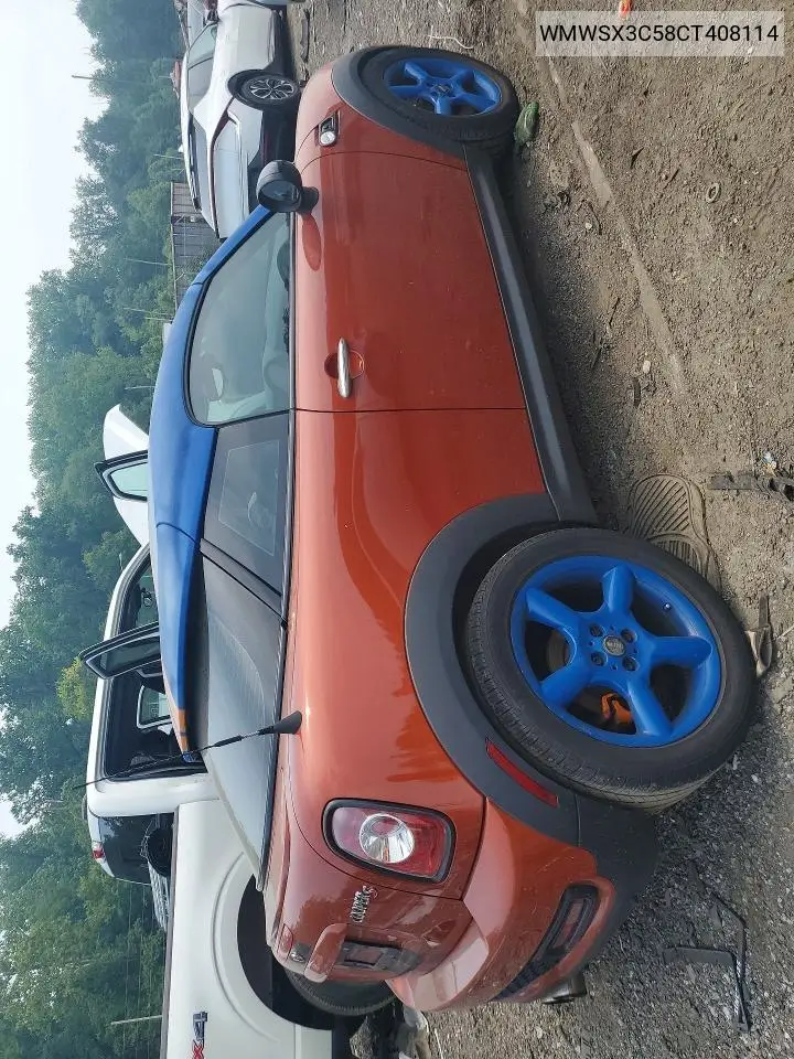 2012 Mini Cooper Coupe S VIN: WMWSX3C58CT408114 Lot: 61183326