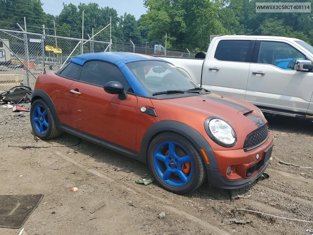 2012 Mini Cooper Coupe S VIN: WMWSX3C58CT408114 Lot: 61183326