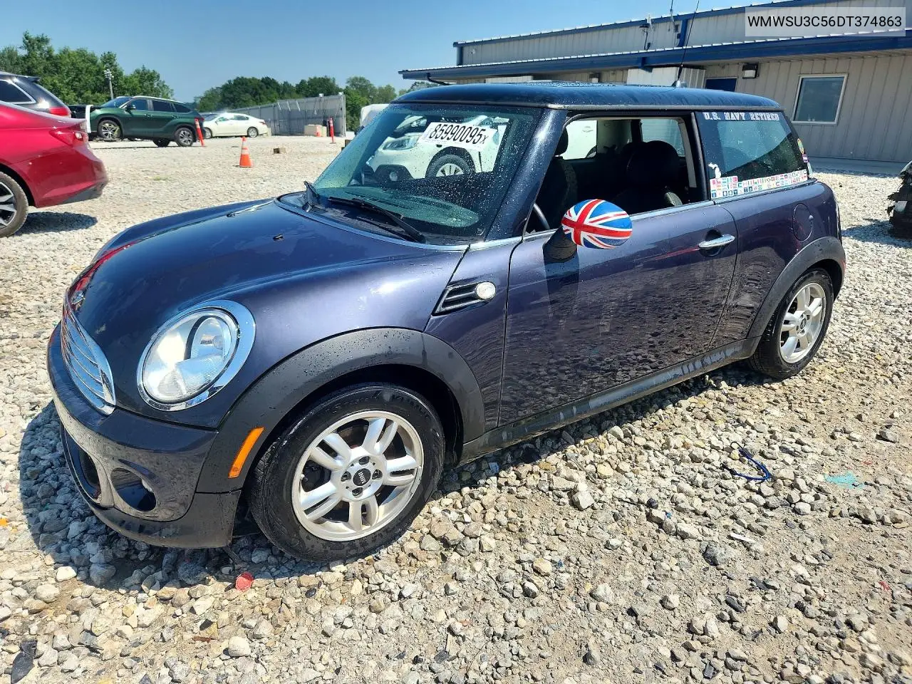 2013 Mini Cooper VIN: WMWSU3C56DT374863 Lot: 85990095