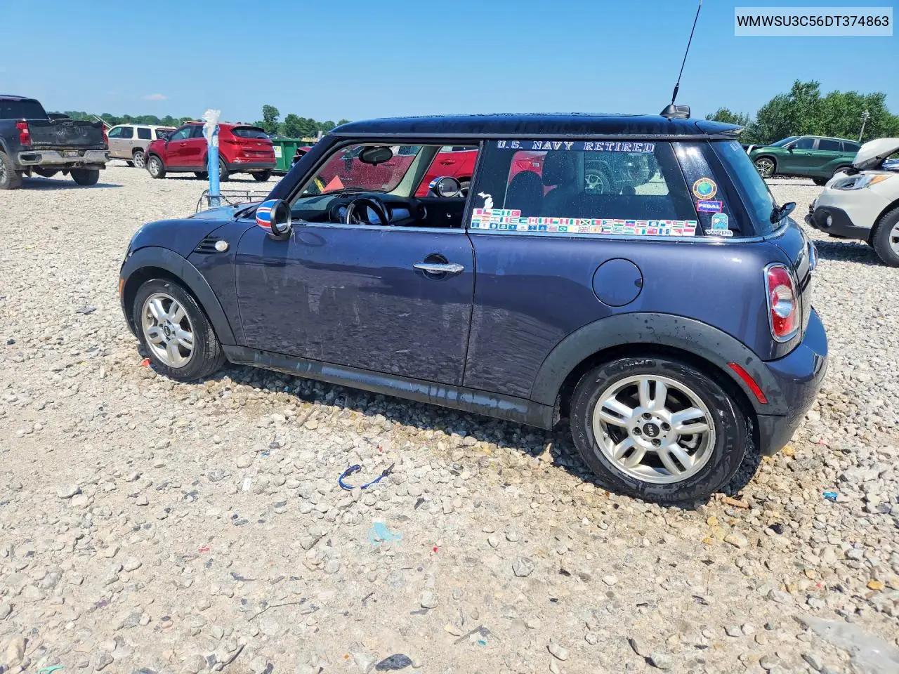 2013 Mini Cooper VIN: WMWSU3C56DT374863 Lot: 85990095