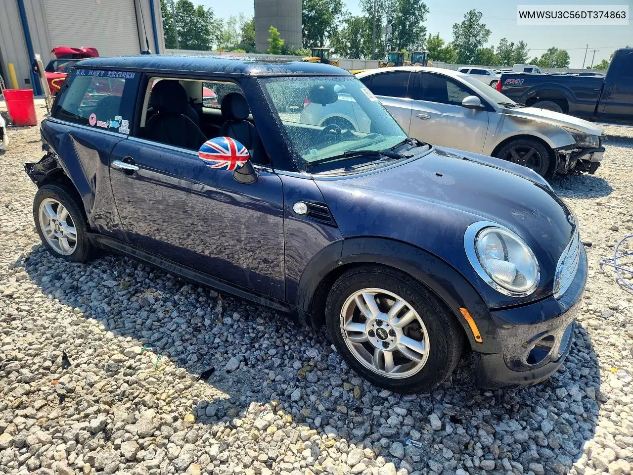 2013 Mini Cooper VIN: WMWSU3C56DT374863 Lot: 85990095