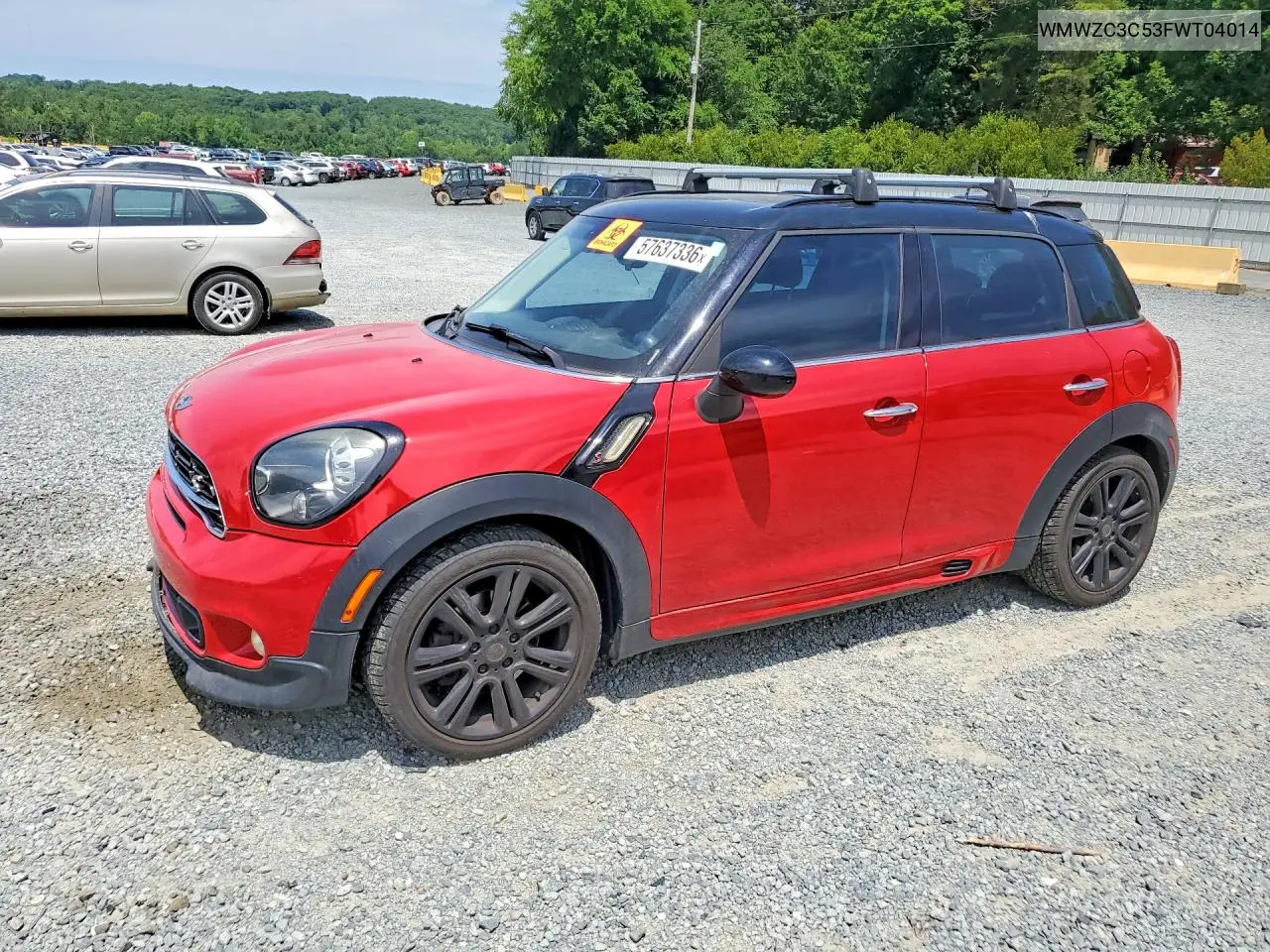2015 Mini Cooper S Countryman VIN: WMWZC3C53FWT04014 Lot: 57637336