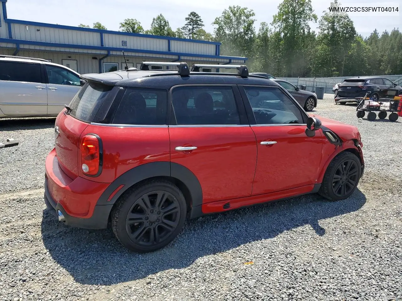 2015 Mini Cooper S Countryman VIN: WMWZC3C53FWT04014 Lot: 57637336
