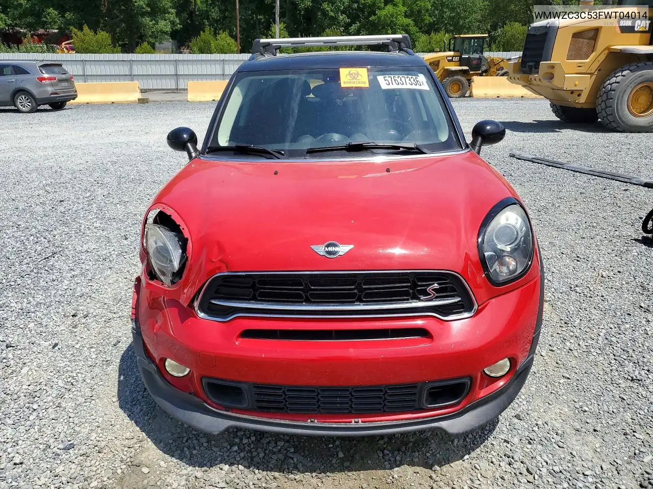 2015 Mini Cooper S Countryman VIN: WMWZC3C53FWT04014 Lot: 57637336