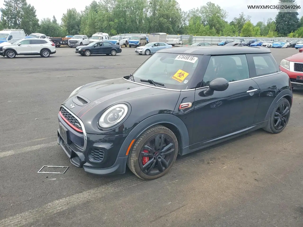 2017 Mini Cooper John Cooper Works VIN: WMWXM9C36H2G49296 Lot: 57849816