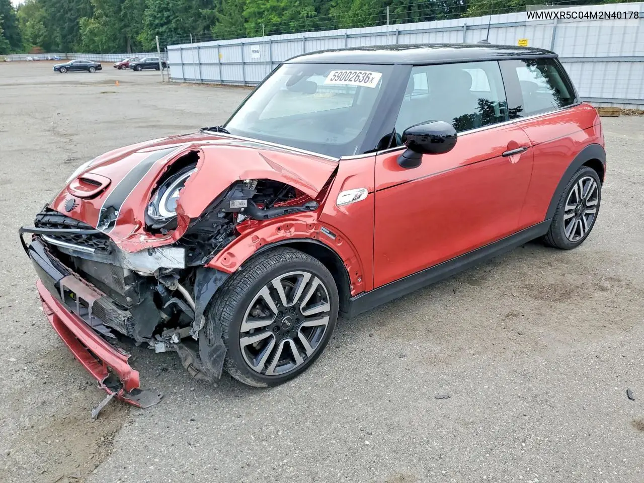 2021 Mini Cooper S VIN: WMWXR5C04M2N40178 Lot: 59002636