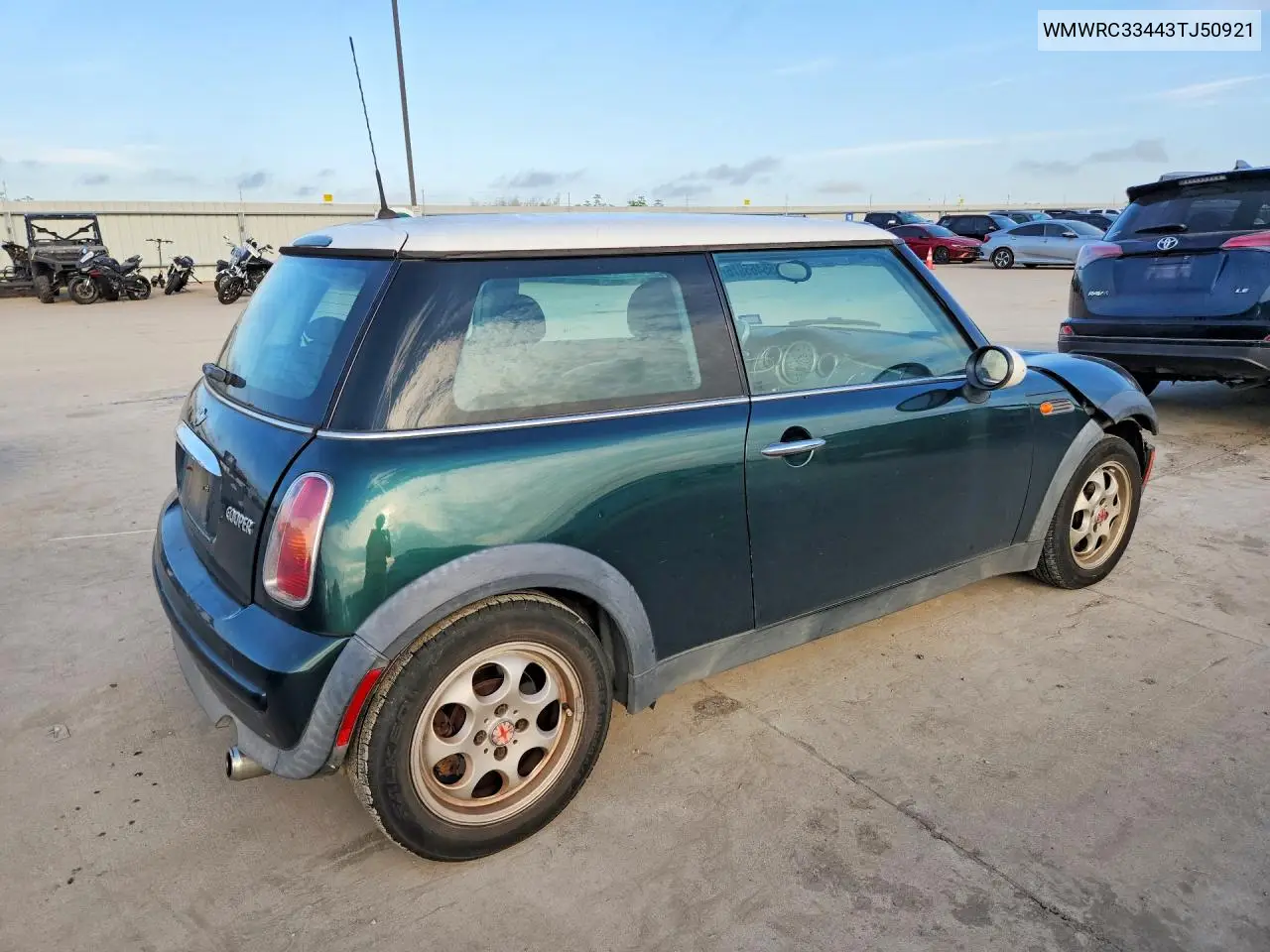 2003 Mini Cooper VIN: WMWRC33443TJ50921 Lot: 55465976