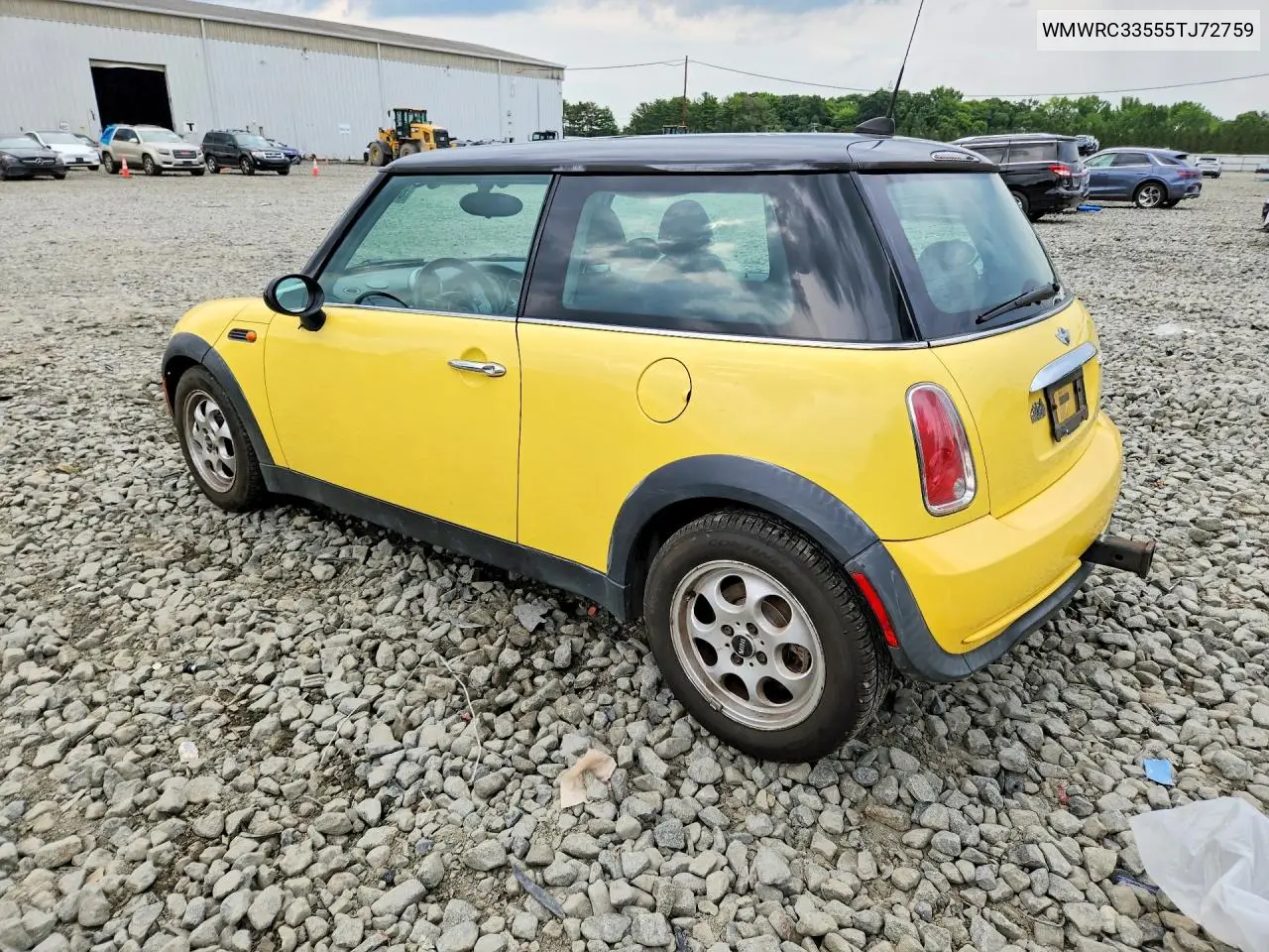 2005 Mini Cooper VIN: WMWRC33555TJ72759 Lot: 60627106