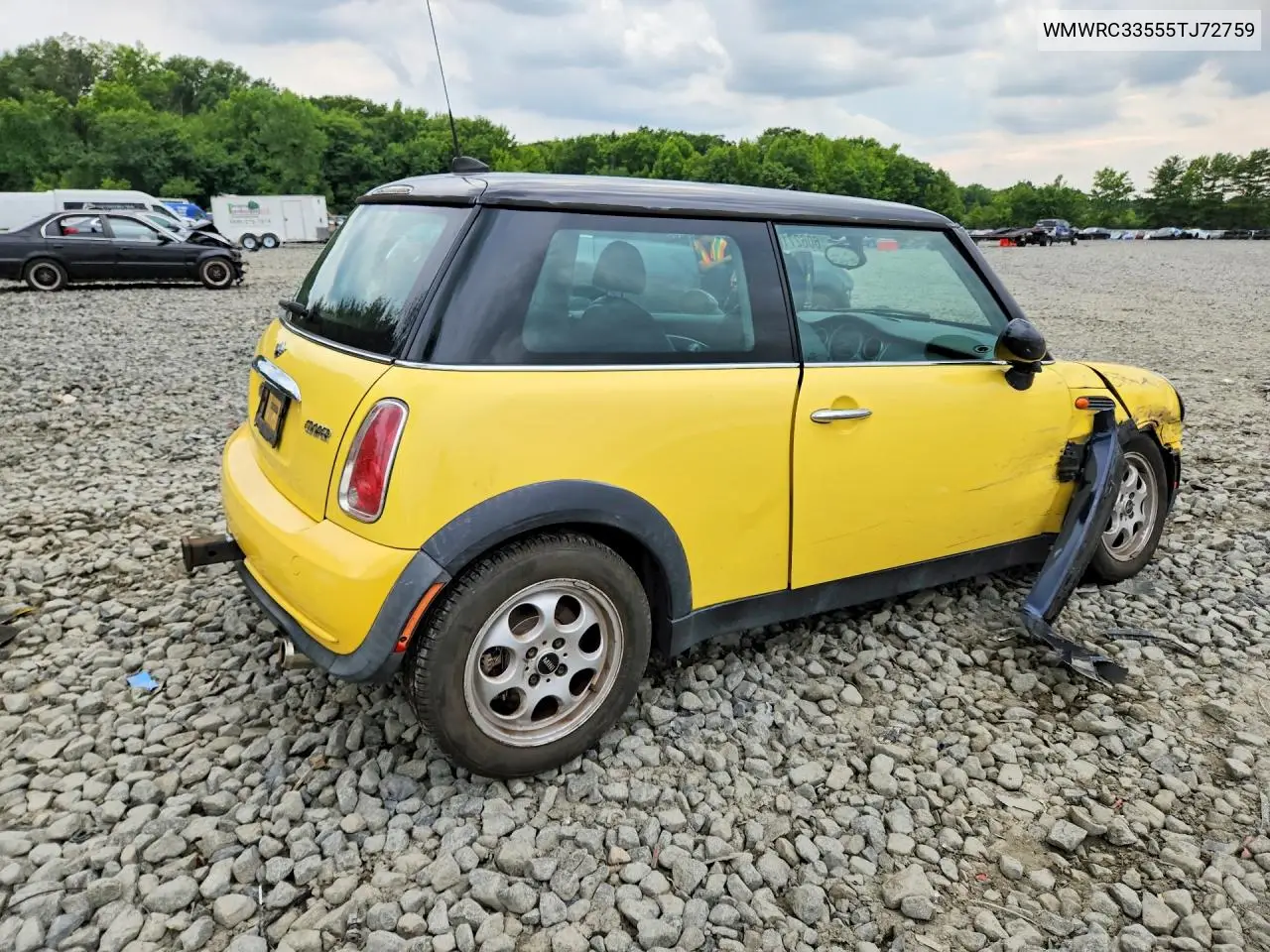 2005 Mini Cooper VIN: WMWRC33555TJ72759 Lot: 60627106