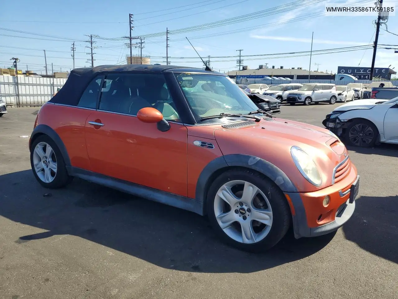 2006 Min Cooper S VIN: WMWRH33586TK59185 Lot: 61596316