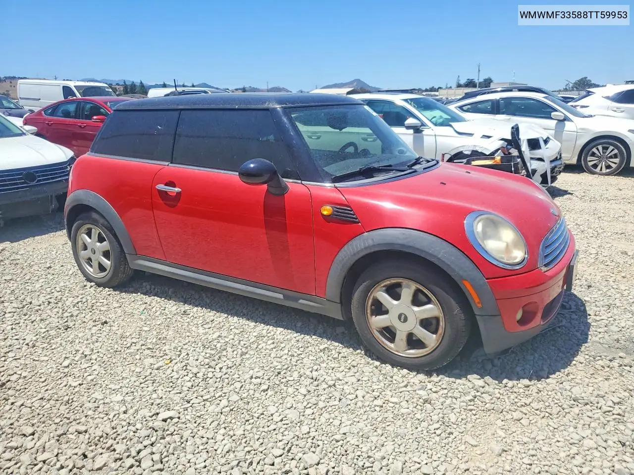 2008 Mini Cooper VIN: WMWMF33588TT59953 Lot: 61213996