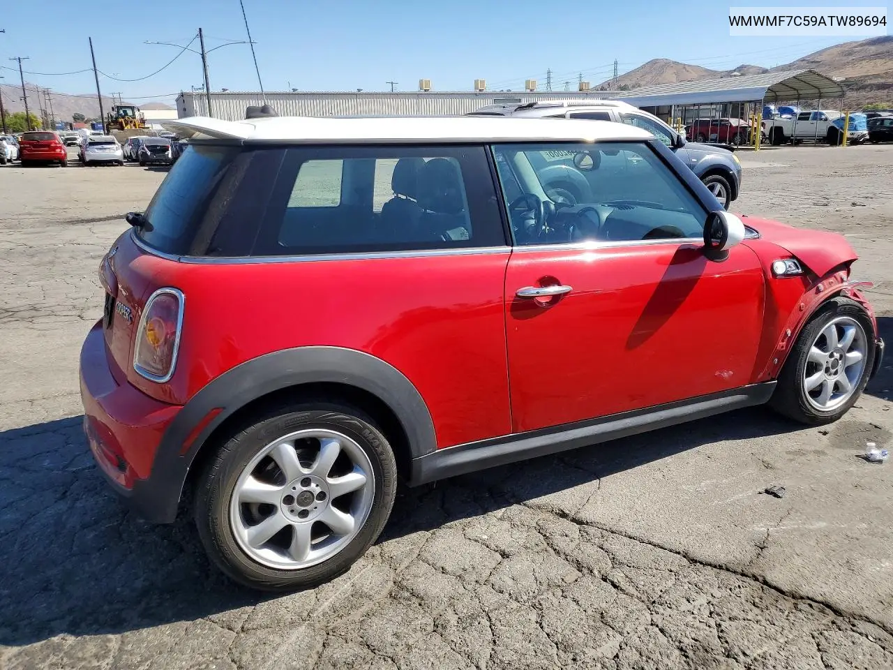 2010 Mini Cooper S VIN: WMWMF7C59ATW89694 Lot: 59402686