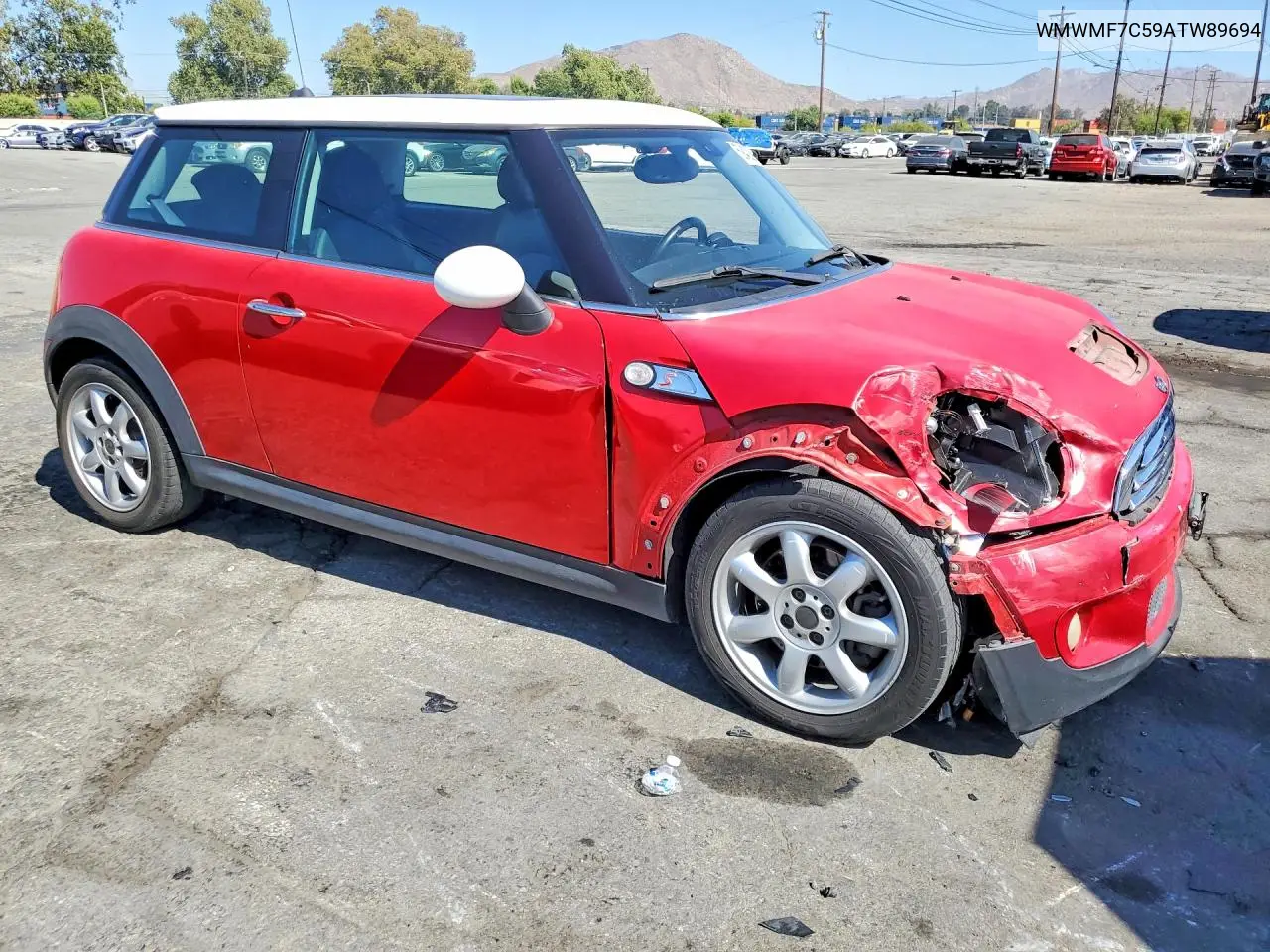 2010 Mini Cooper S VIN: WMWMF7C59ATW89694 Lot: 59402686