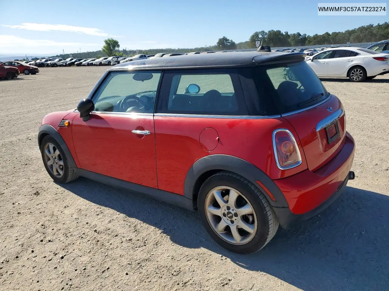 2010 Mini Cooper VIN: WMWMF3C57ATZ23274 Lot: 60977766