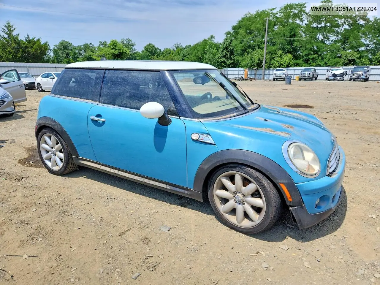 2010 Mini Cooper VIN: WMWMF3C51ATZ22704 Lot: 61298476