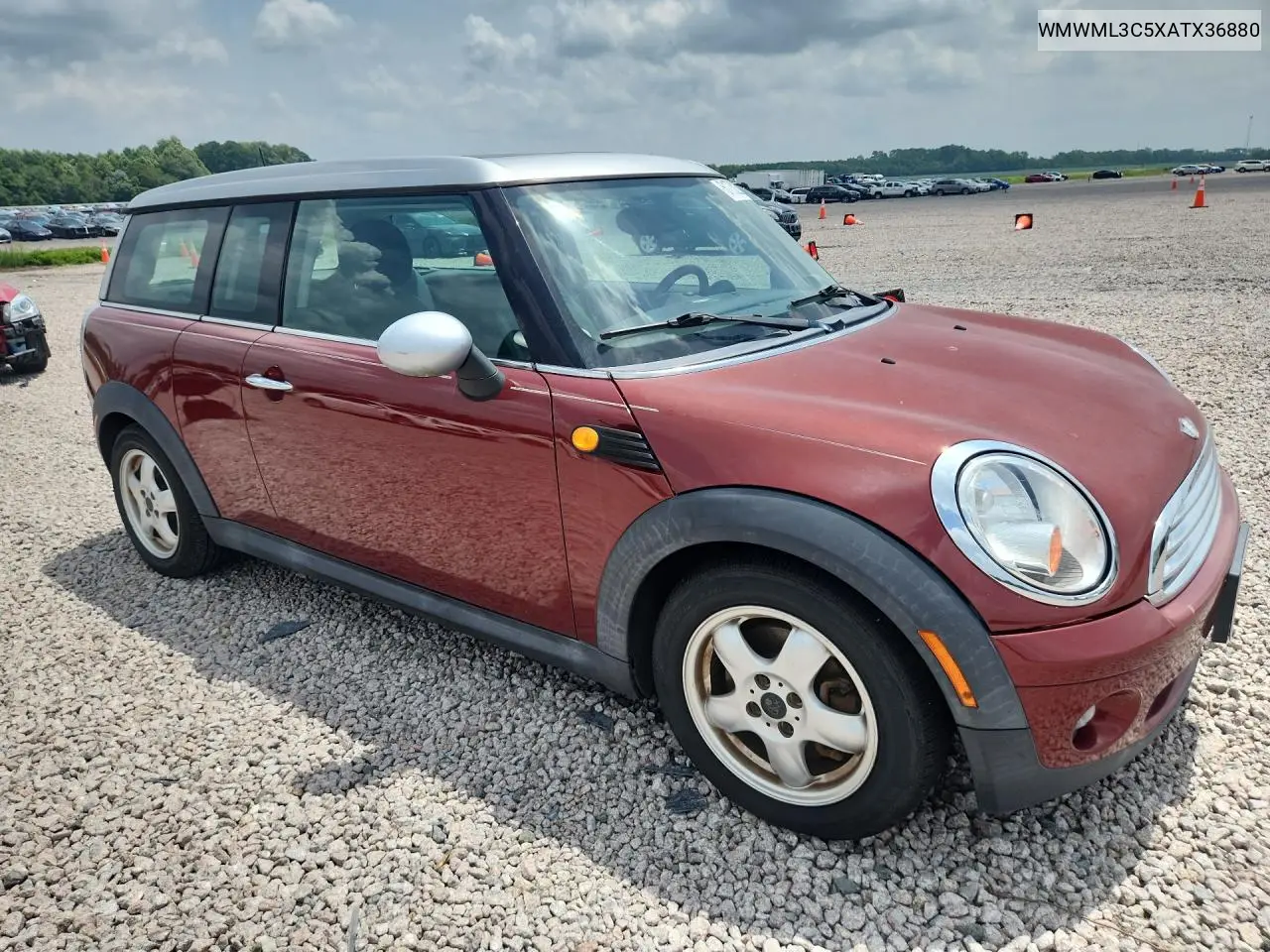 2010 Mini Cooper Clubman VIN: WMWML3C5XATX36880 Lot: 61732286