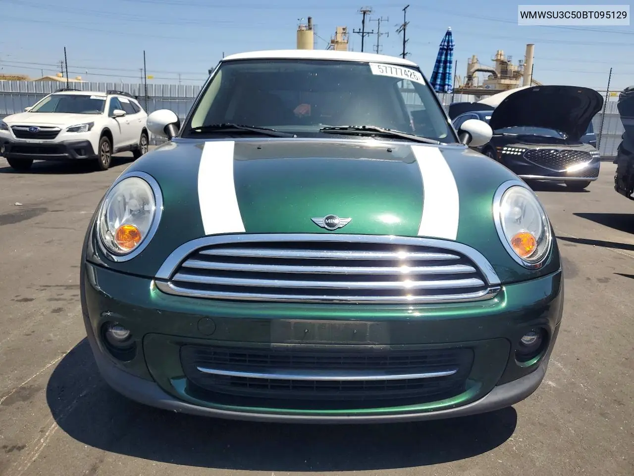2011 Mini Cooper VIN: WMWSU3C50BT095129 Lot: 57777426