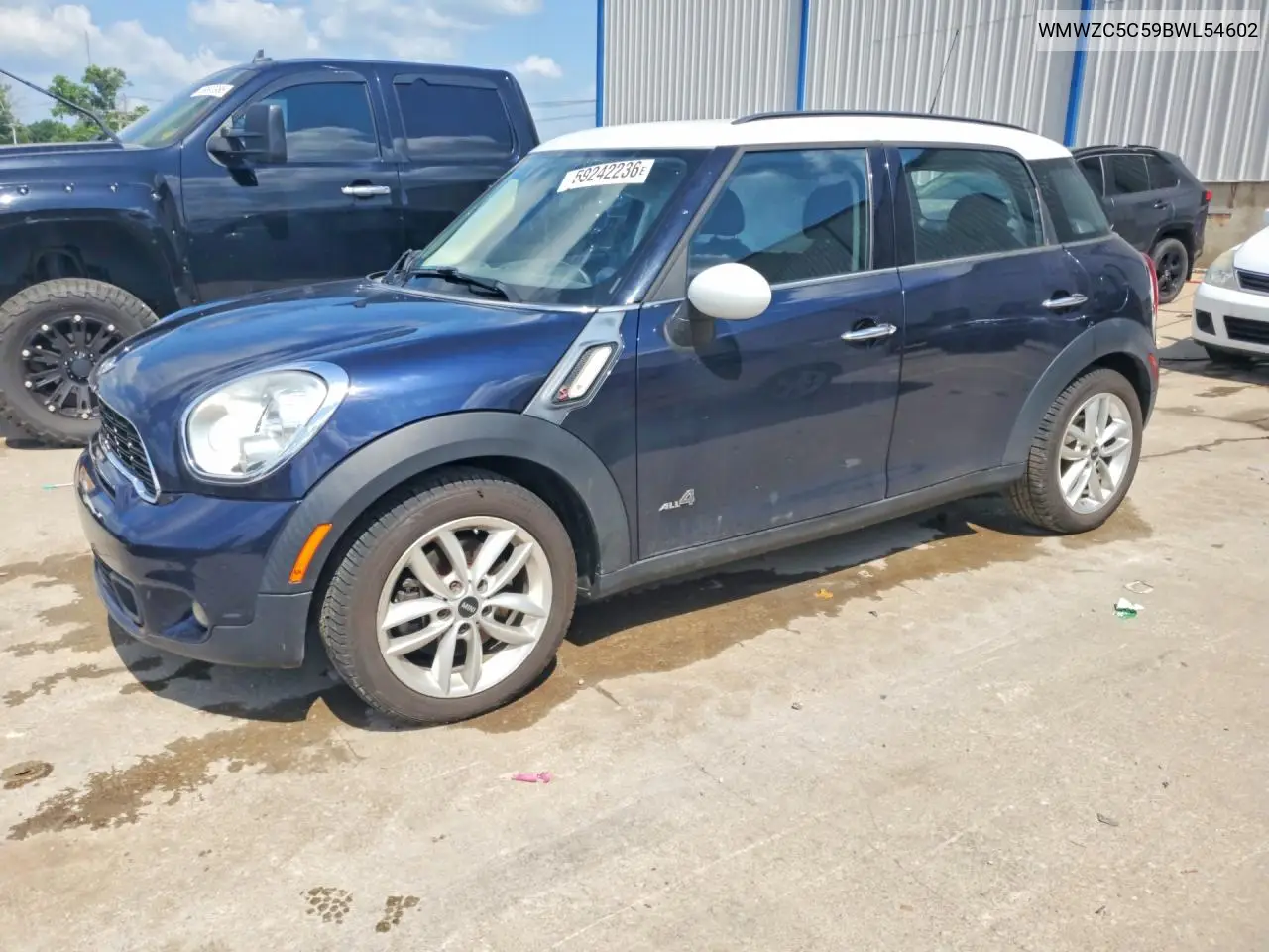 2011 Mini Cooper S Countryman VIN: WMWZC5C59BWL54602 Lot: 59242236