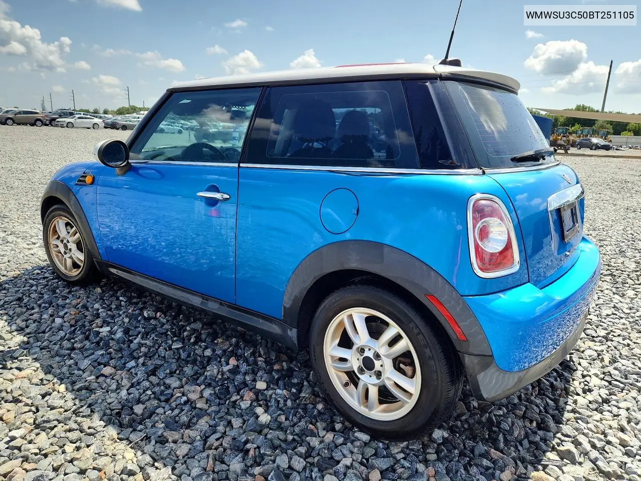 2011 Mini Cooper VIN: WMWSU3C50BT251105 Lot: 60073606