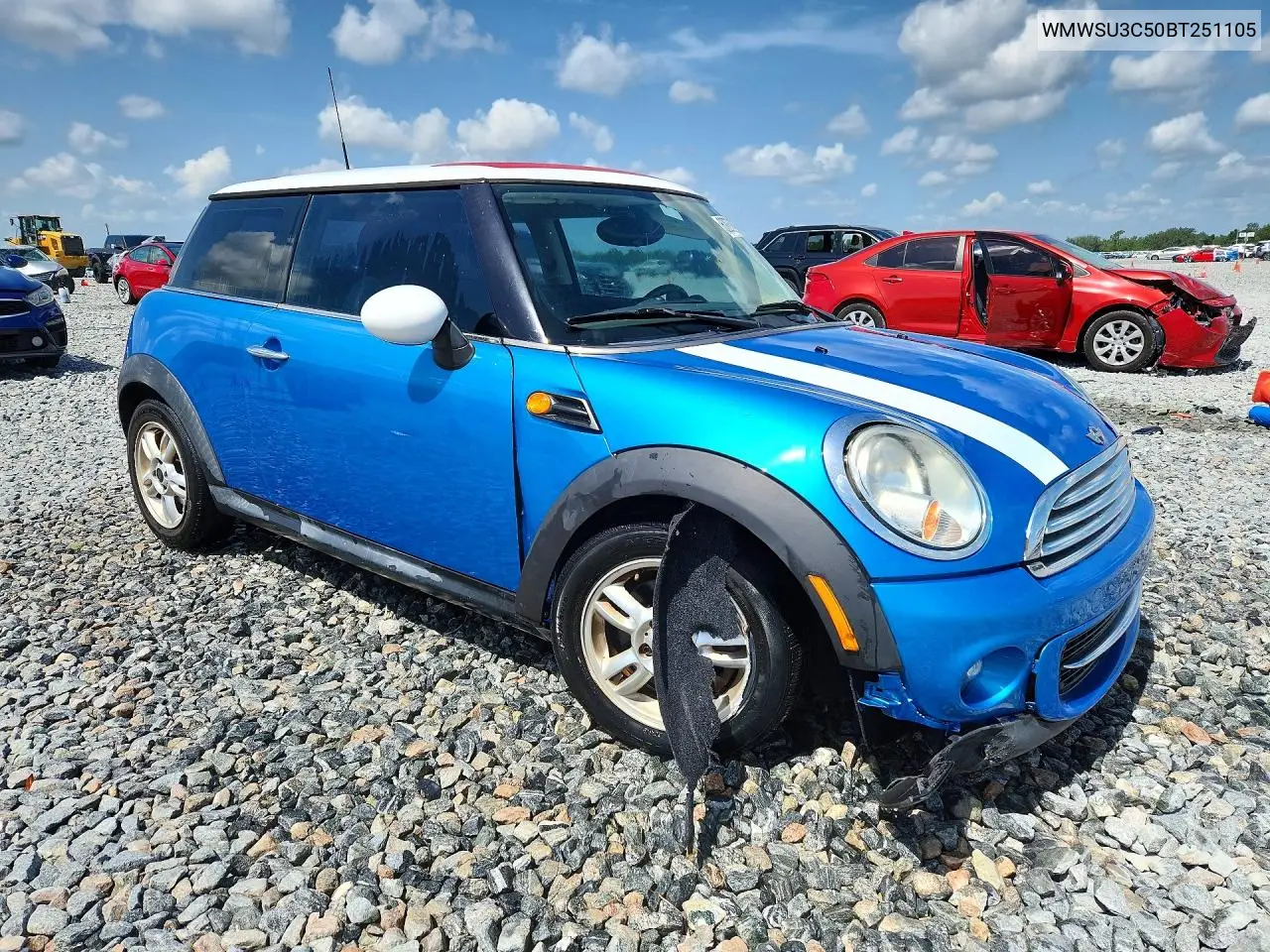 2011 Mini Cooper VIN: WMWSU3C50BT251105 Lot: 60073606