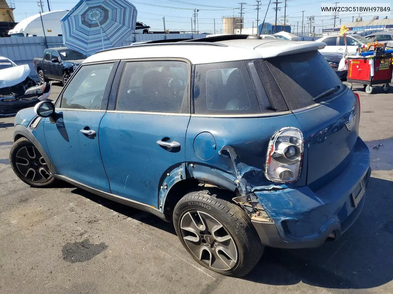2011 Mini Cooper S Countryman VIN: WMWZC3C51BWH97849 Lot: 60852616