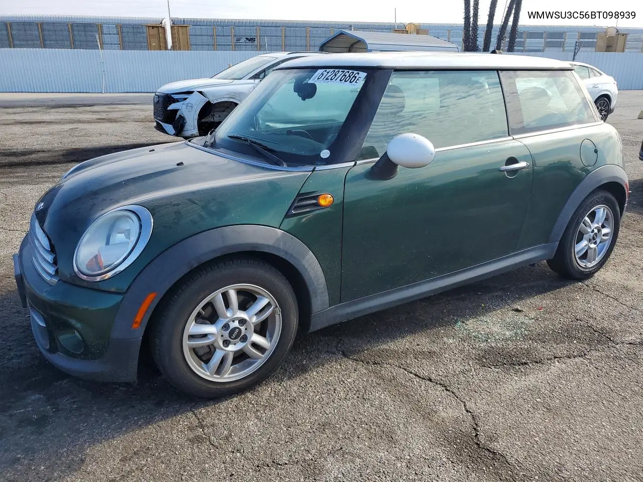 2011 Mini Cooper VIN: WMWSU3C56BT098939 Lot: 61287686