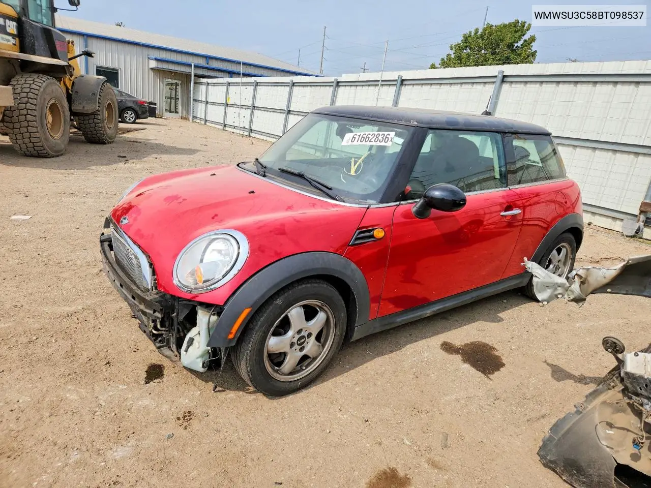 2011 Mini Cooper VIN: WMWSU3C58BT098537 Lot: 61662836