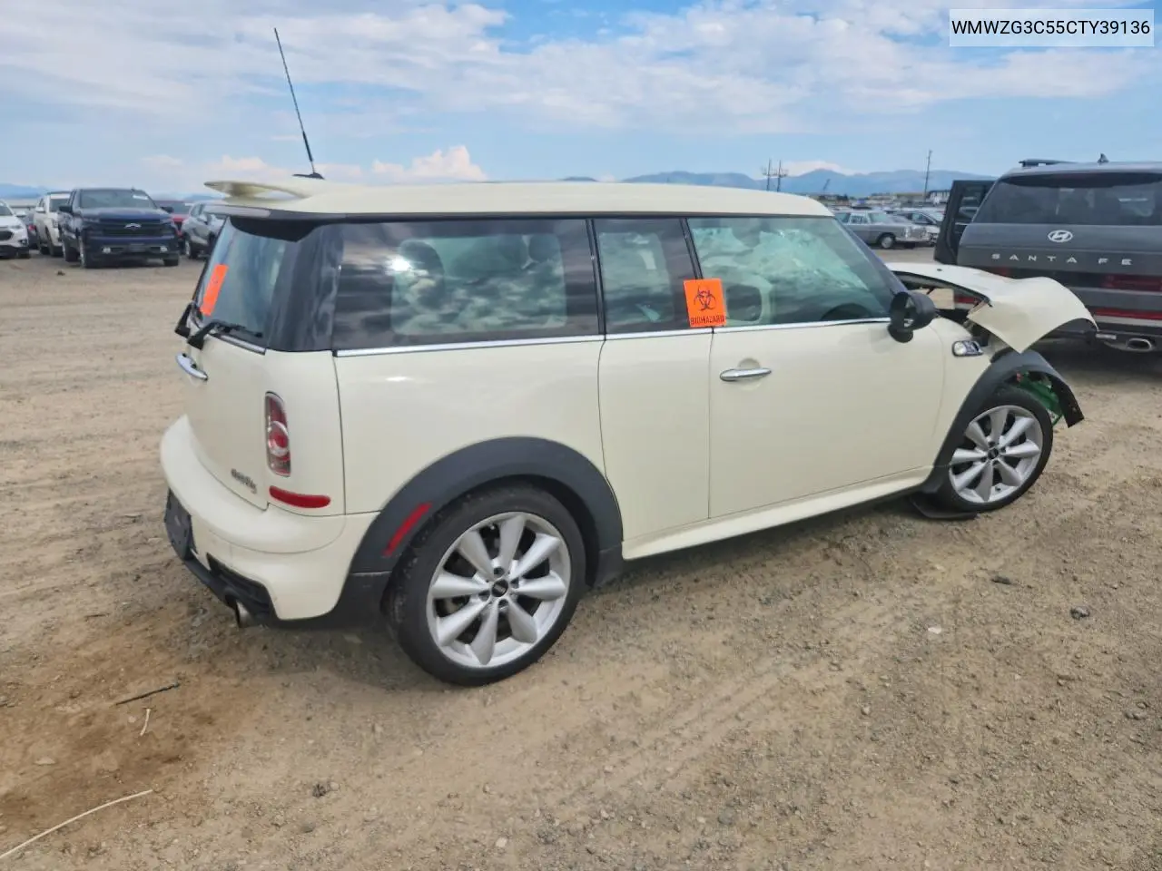 2012 Mini Cooper S Clubman VIN: WMWZG3C55CTY39136 Lot: 60432636