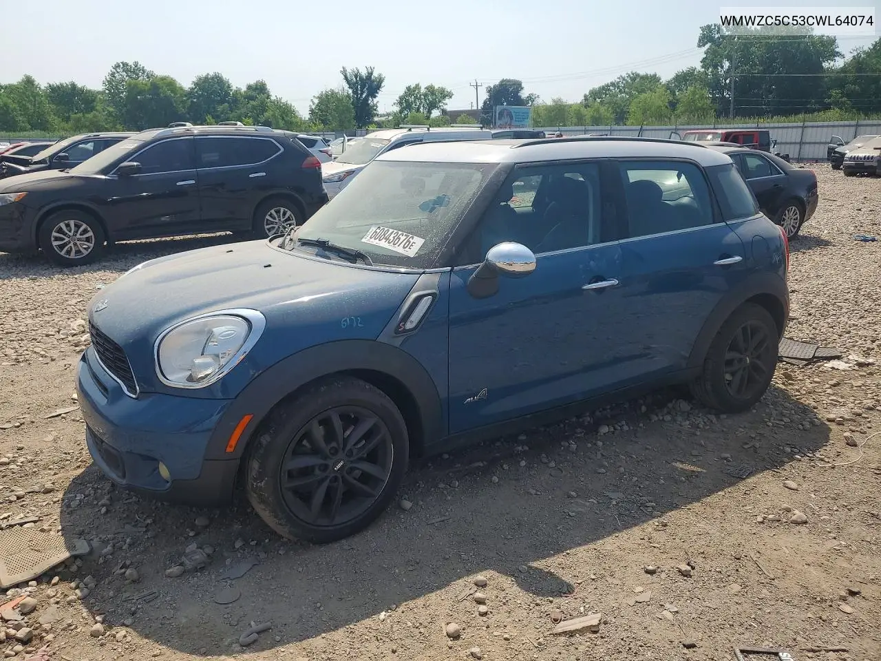 2012 Mini Cooper S Countryman VIN: WMWZC5C53CWL64074 Lot: 60843676