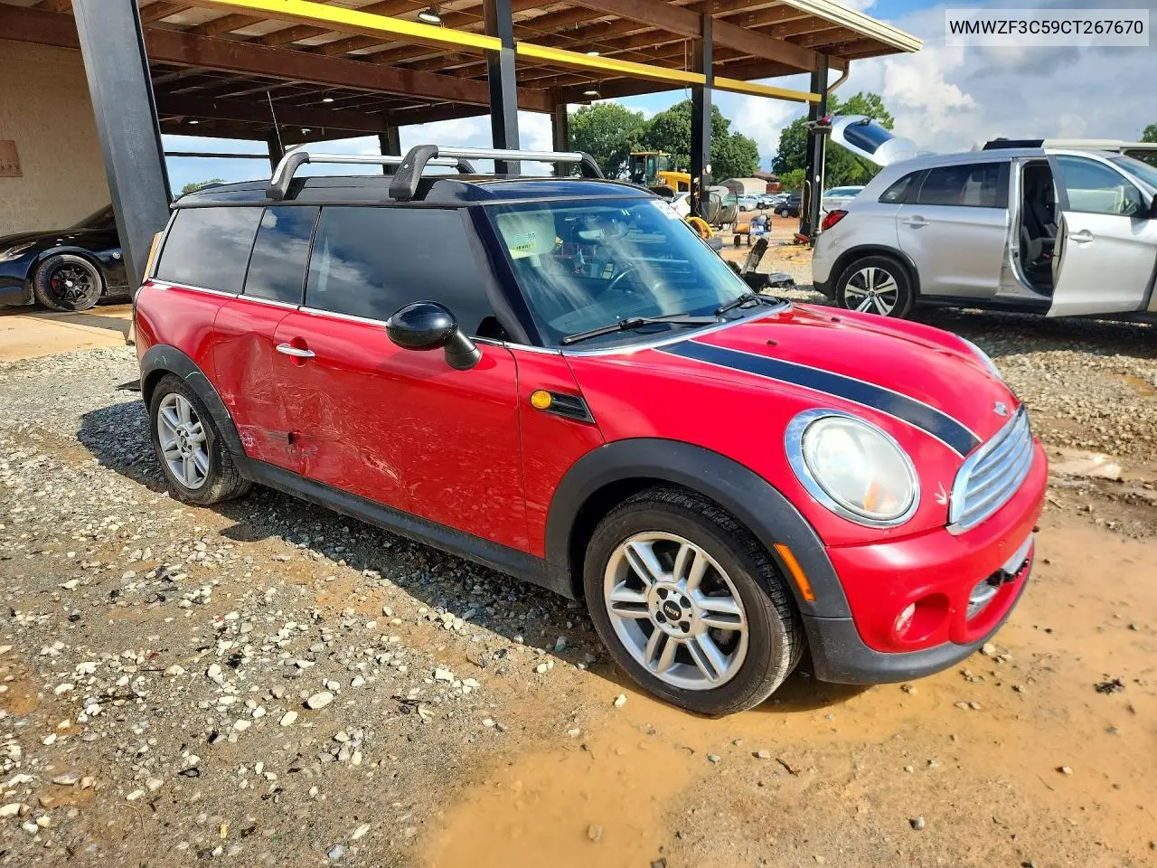 2012 Mini Cooper Clubman VIN: WMWZF3C59CT267670 Lot: 60996736