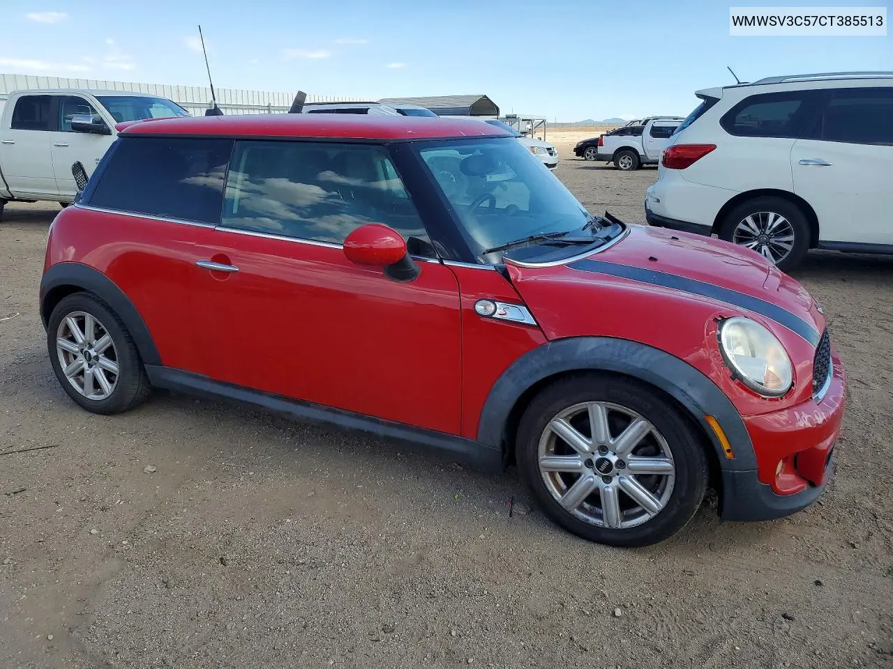 2012 Mini Cooper S VIN: WMWSV3C57CT385513 Lot: 61164936