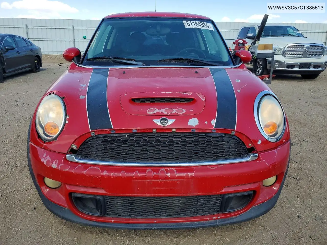 2012 Mini Cooper S VIN: WMWSV3C57CT385513 Lot: 61164936