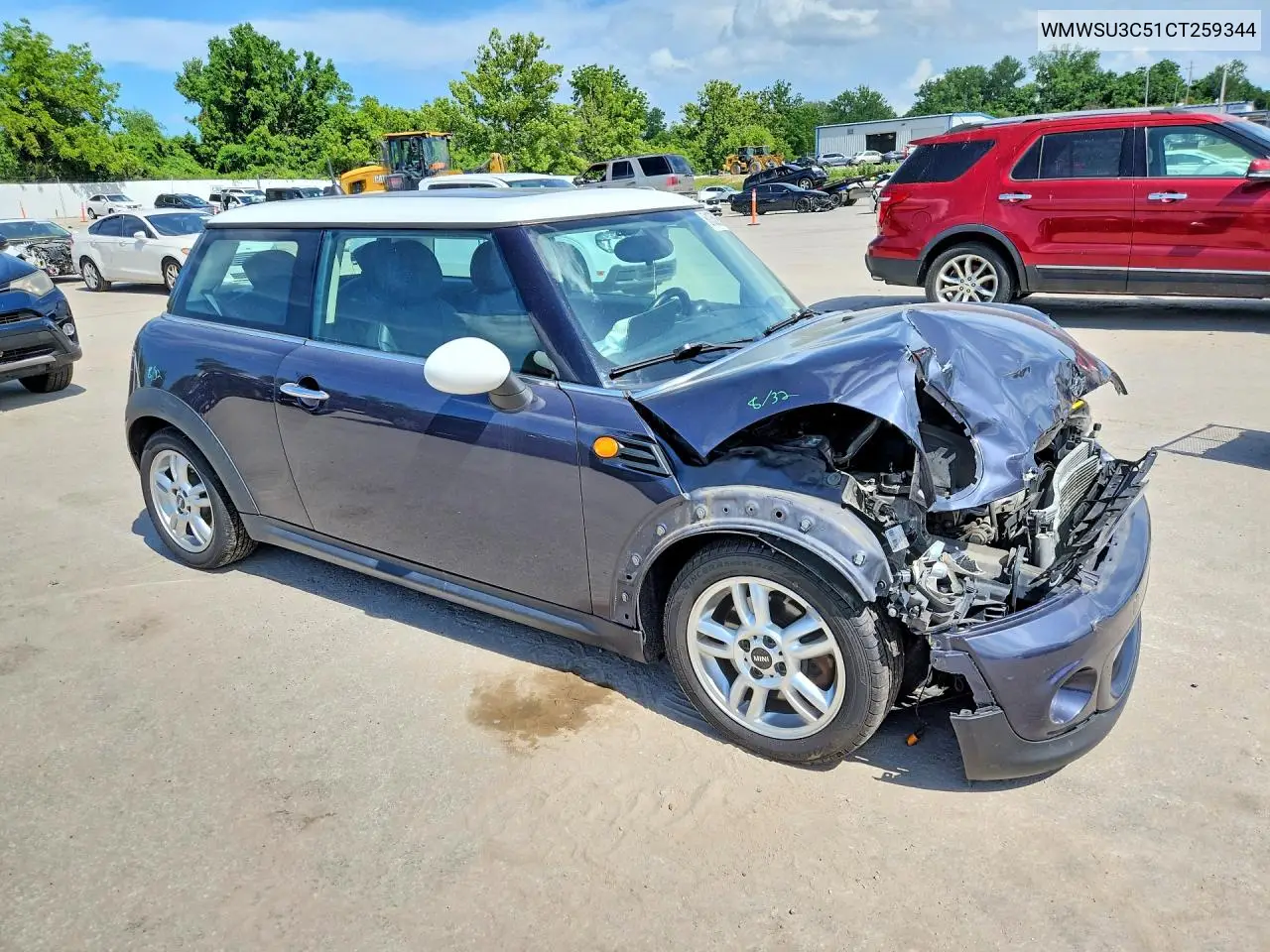 2012 Mini Cooper VIN: WMWSU3C51CT259344 Lot: 61358956