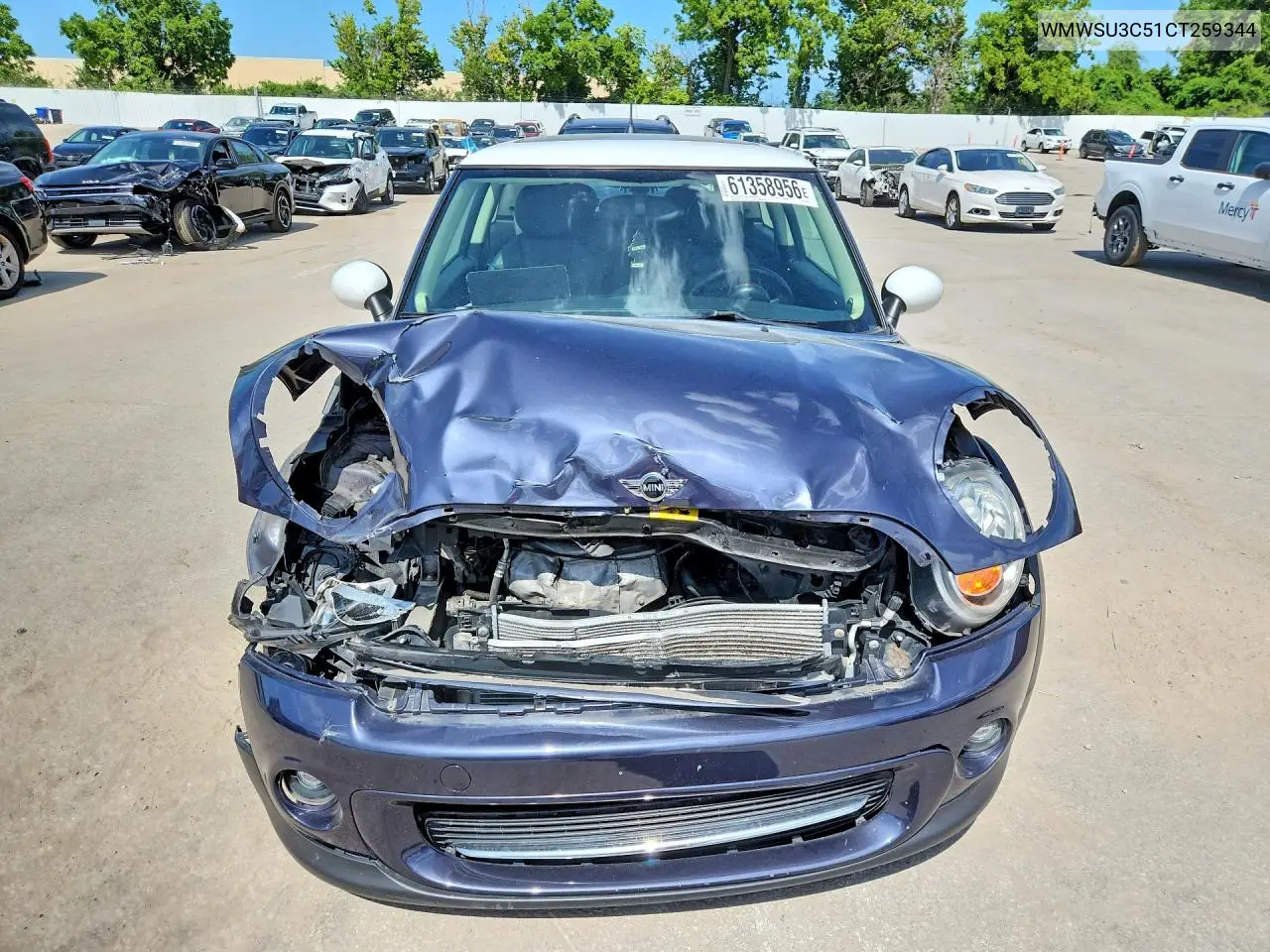 2012 Mini Cooper VIN: WMWSU3C51CT259344 Lot: 61358956