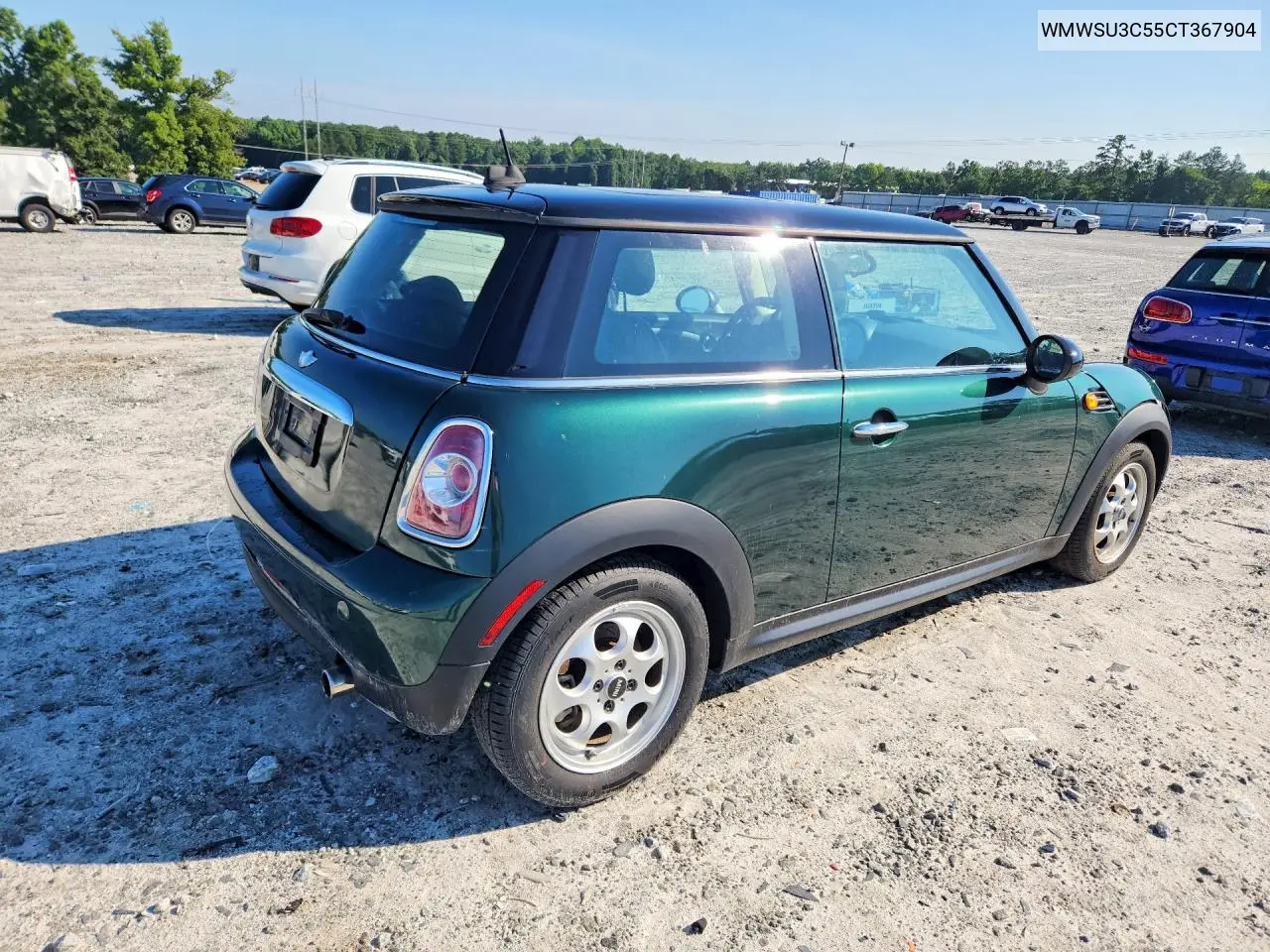 2012 Mini Cooper VIN: WMWSU3C55CT367904 Lot: 61617046