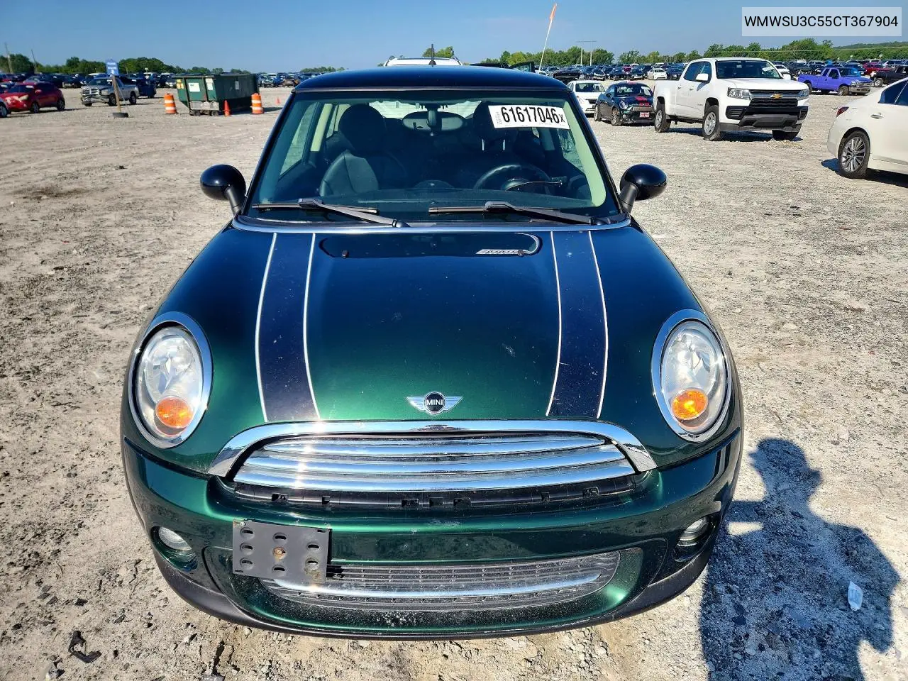 2012 Mini Cooper VIN: WMWSU3C55CT367904 Lot: 61617046