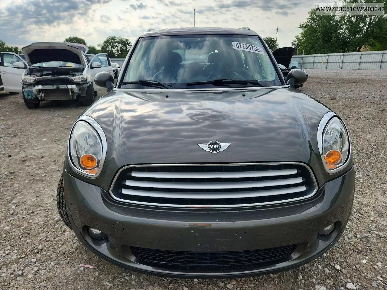 2012 Mini Cooper Countryman VIN: WMWZB3C51CWM03042 Lot: 62236256
