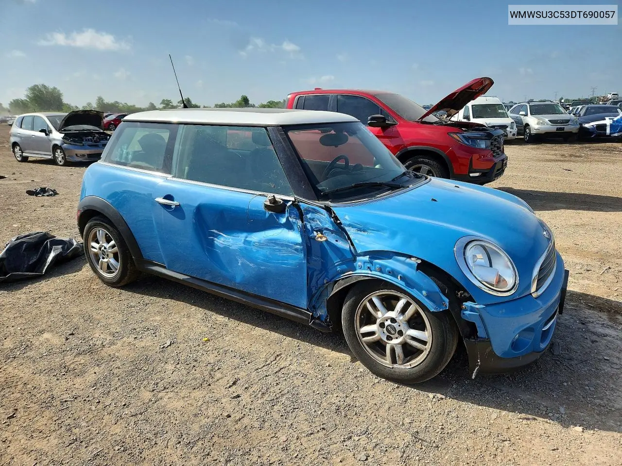 2013 Mini Cooper VIN: WMWSU3C53DT690057 Lot: 58981116