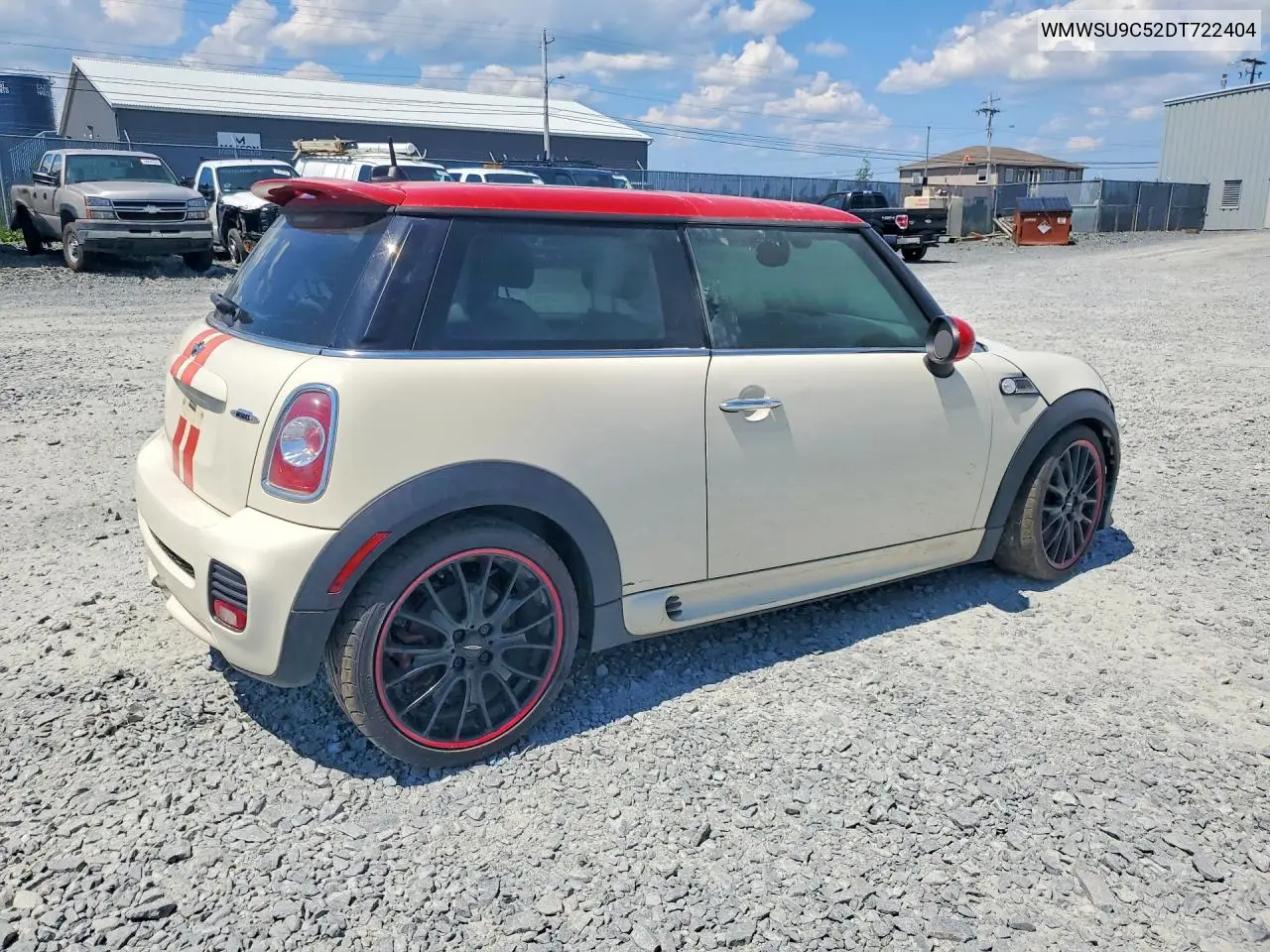 2013 Mini Cooper John Cooper Works VIN: WMWSU9C52DT722404 Lot: 59693206