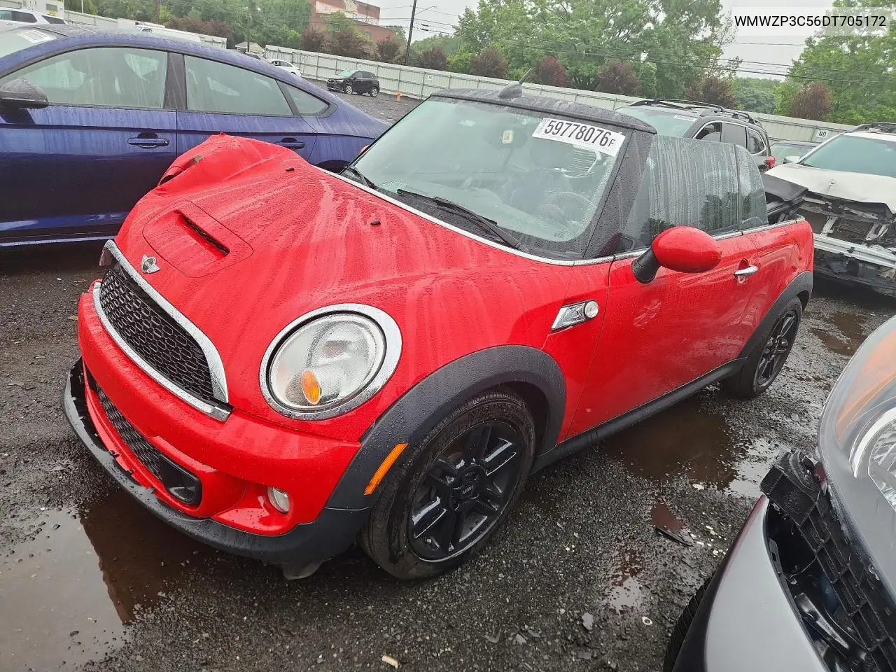 2013 Mini Cooper S VIN: WMWZP3C56DT705172 Lot: 59778076
