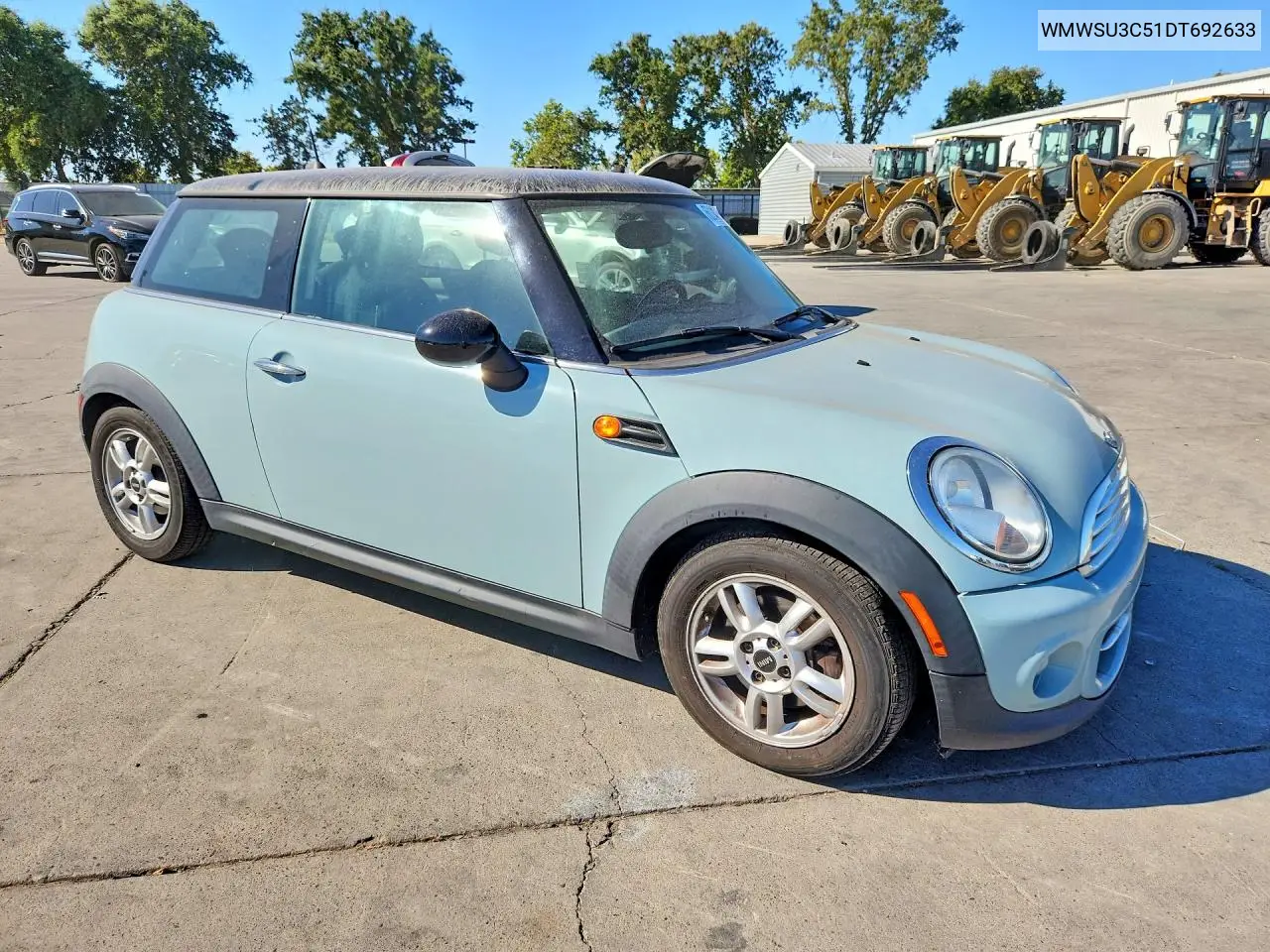 2013 Mini Cooper VIN: WMWSU3C51DT692633 Lot: 60141786