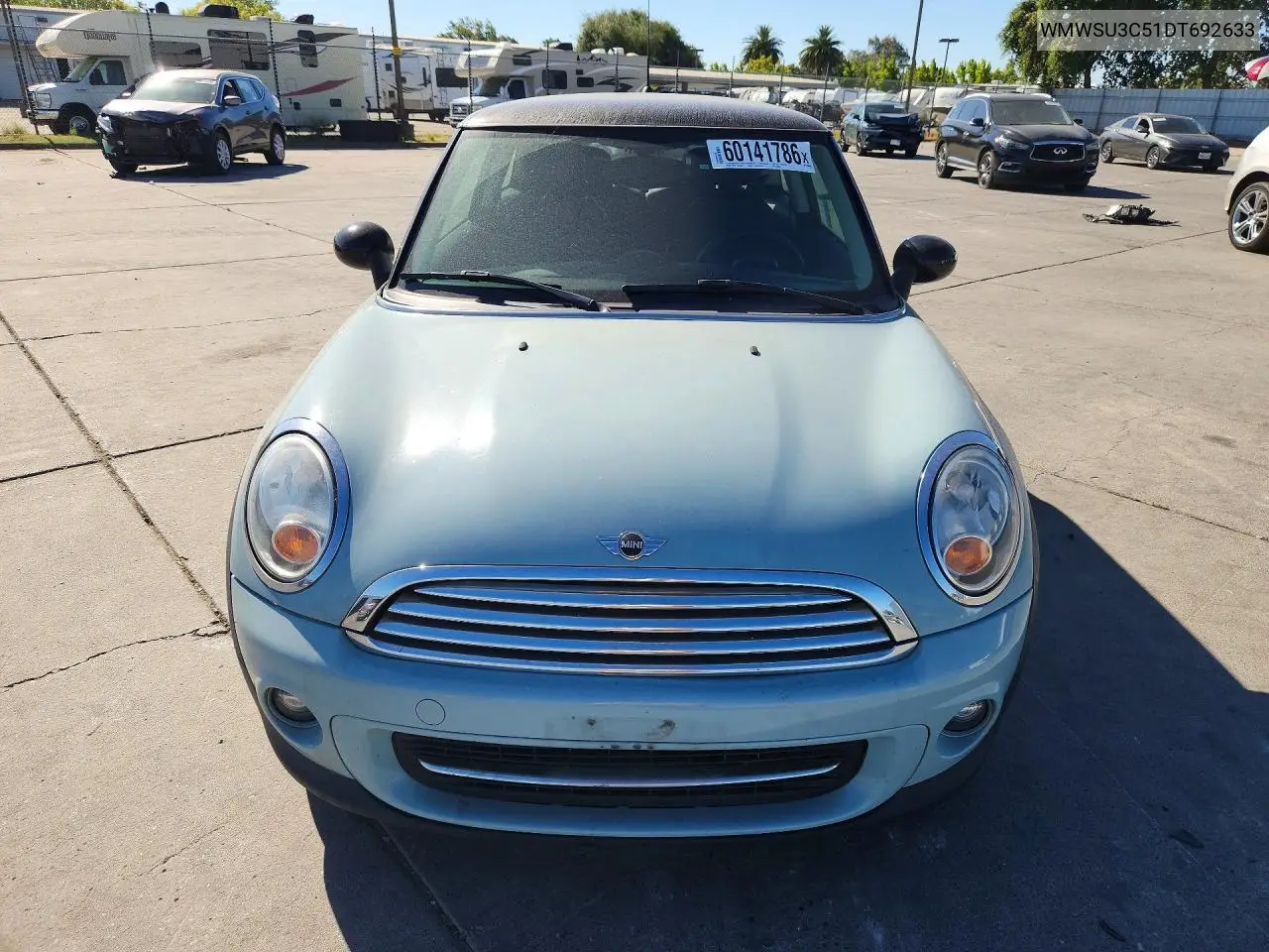 2013 Mini Cooper VIN: WMWSU3C51DT692633 Lot: 60141786