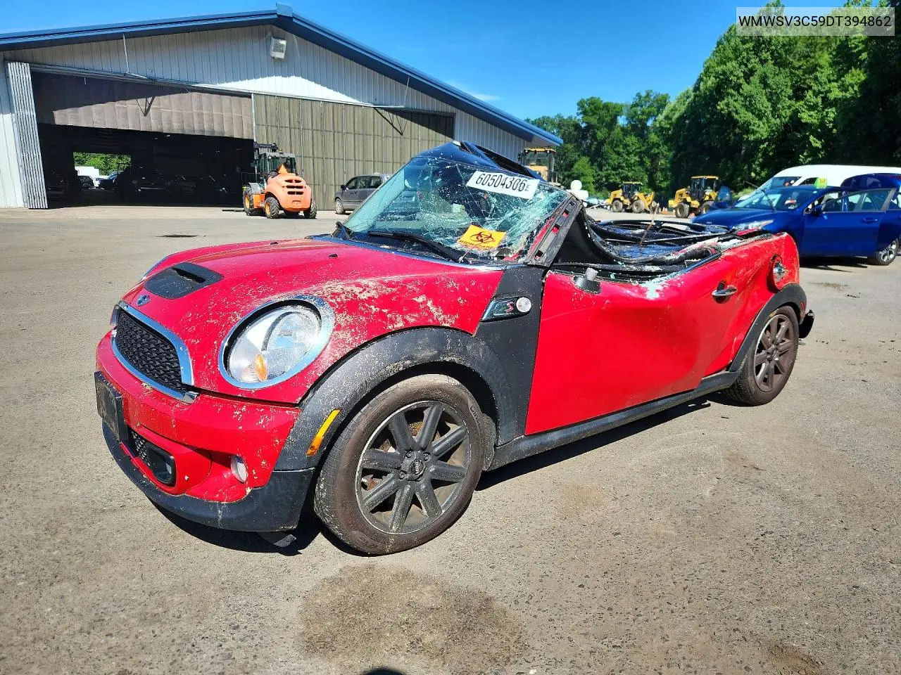 2013 Mini Cooper S VIN: WMWSV3C59DT394862 Lot: 60504306