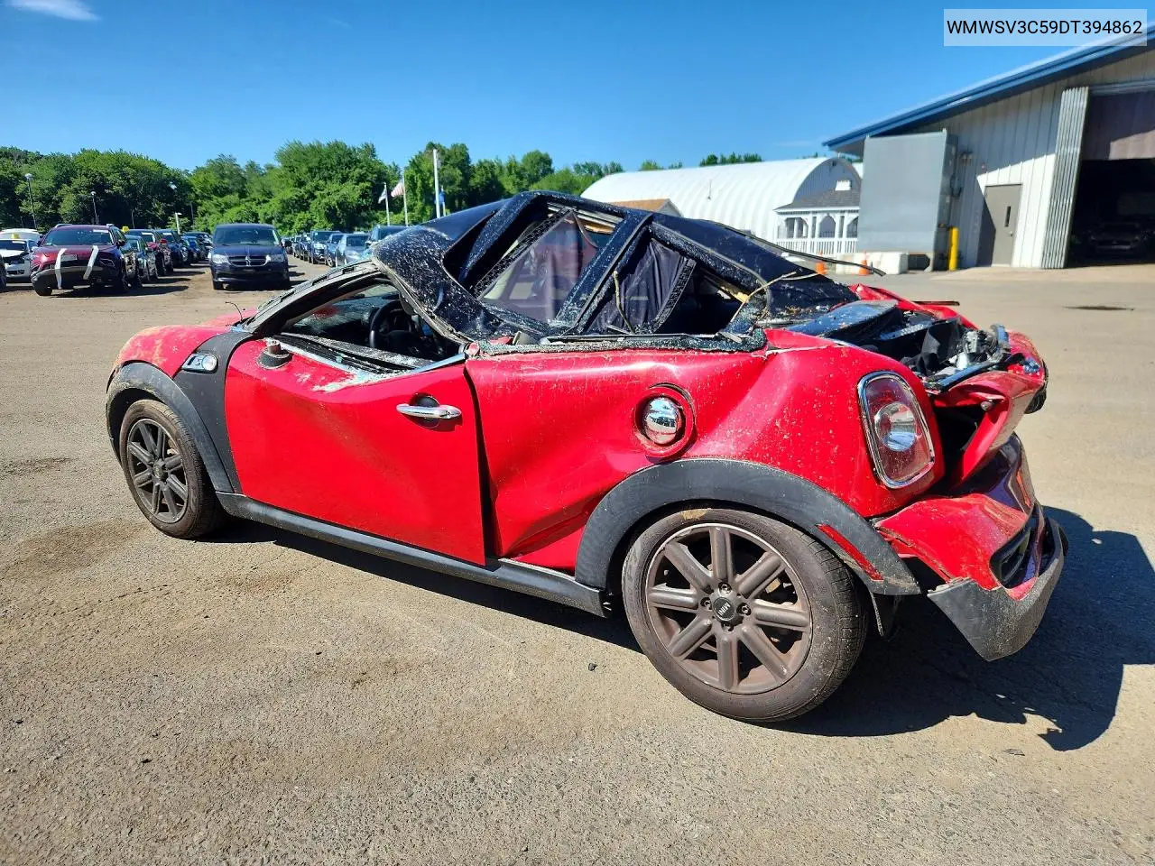 2013 Mini Cooper S VIN: WMWSV3C59DT394862 Lot: 60504306